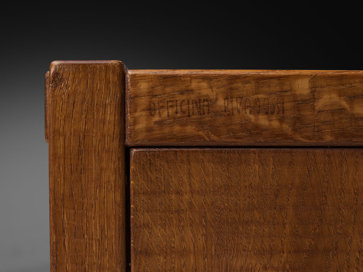 Giuseppe Rivadossi Sculptural Carved Trunk or Bench in Oak Case pieces and storage cabinets Morentz