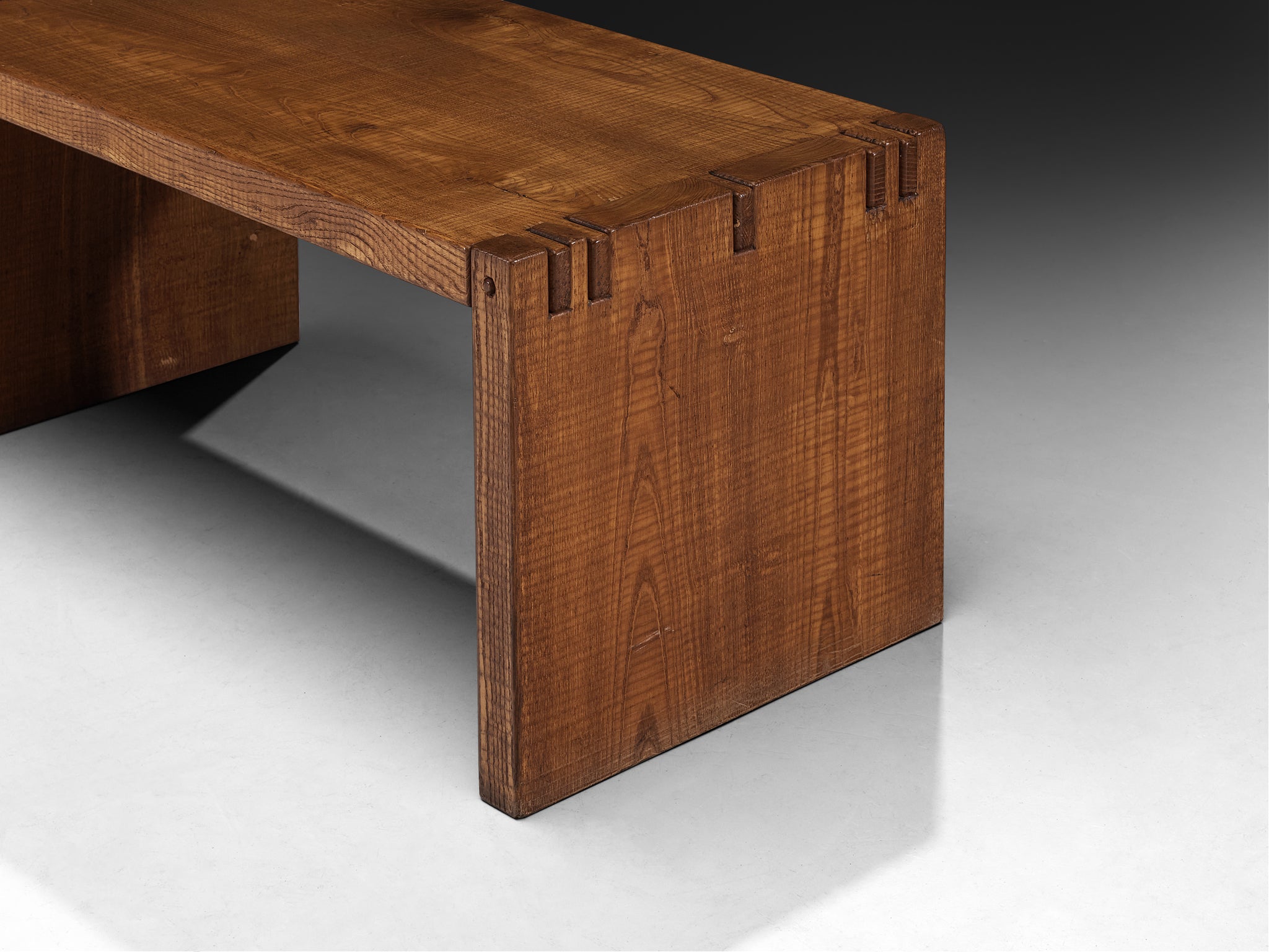 Giuseppe Rivadossi Hand-Carved Coffee Table or Bench in Oak Tables Morentz