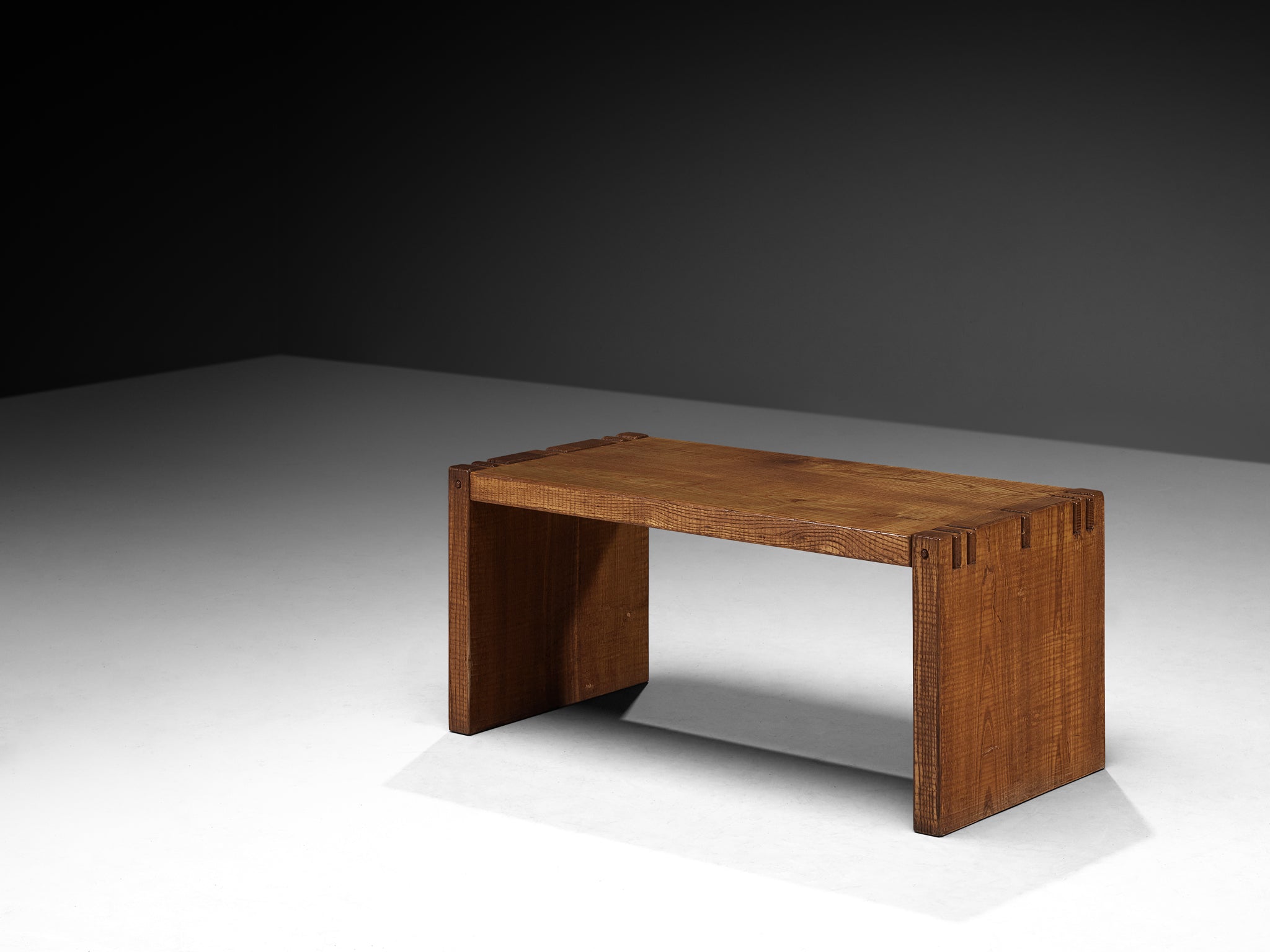 Giuseppe Rivadossi Hand-Carved Coffee Table or Bench in Oak Tables Morentz