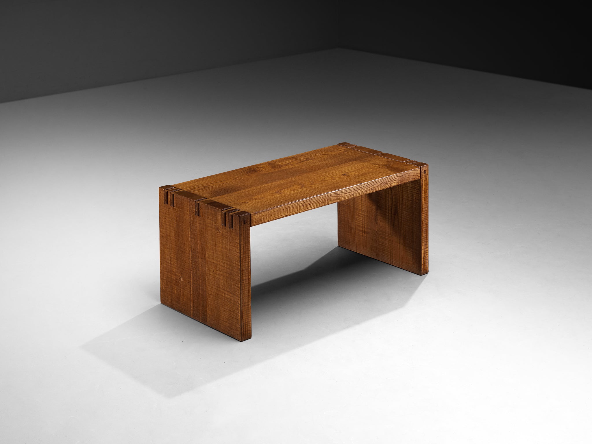 Giuseppe Rivadossi Hand-Carved Coffee Table or Bench in Oak Tables Morentz