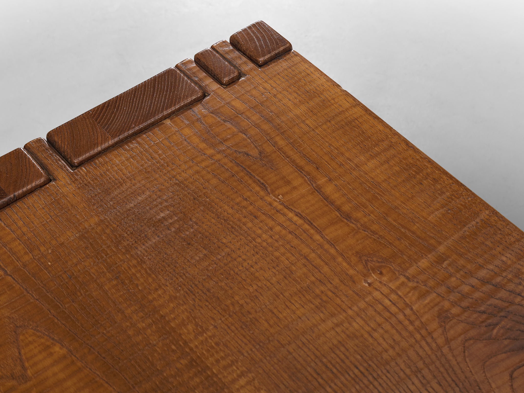 Giuseppe Rivadossi Hand-Carved Coffee Table or Bench in Oak Tables Morentz