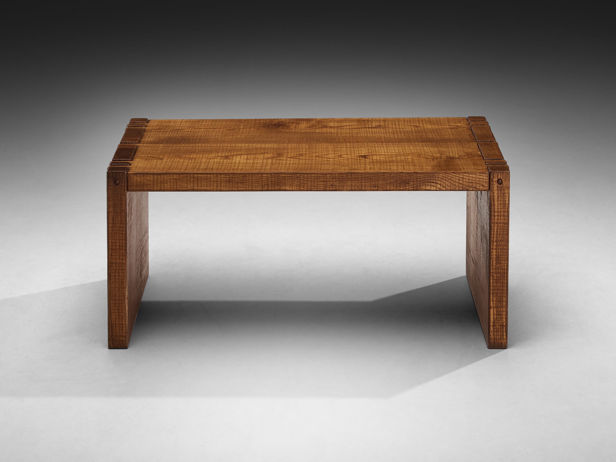 Giuseppe Rivadossi Hand-Carved Coffee Table or Bench in Oak Tables Morentz