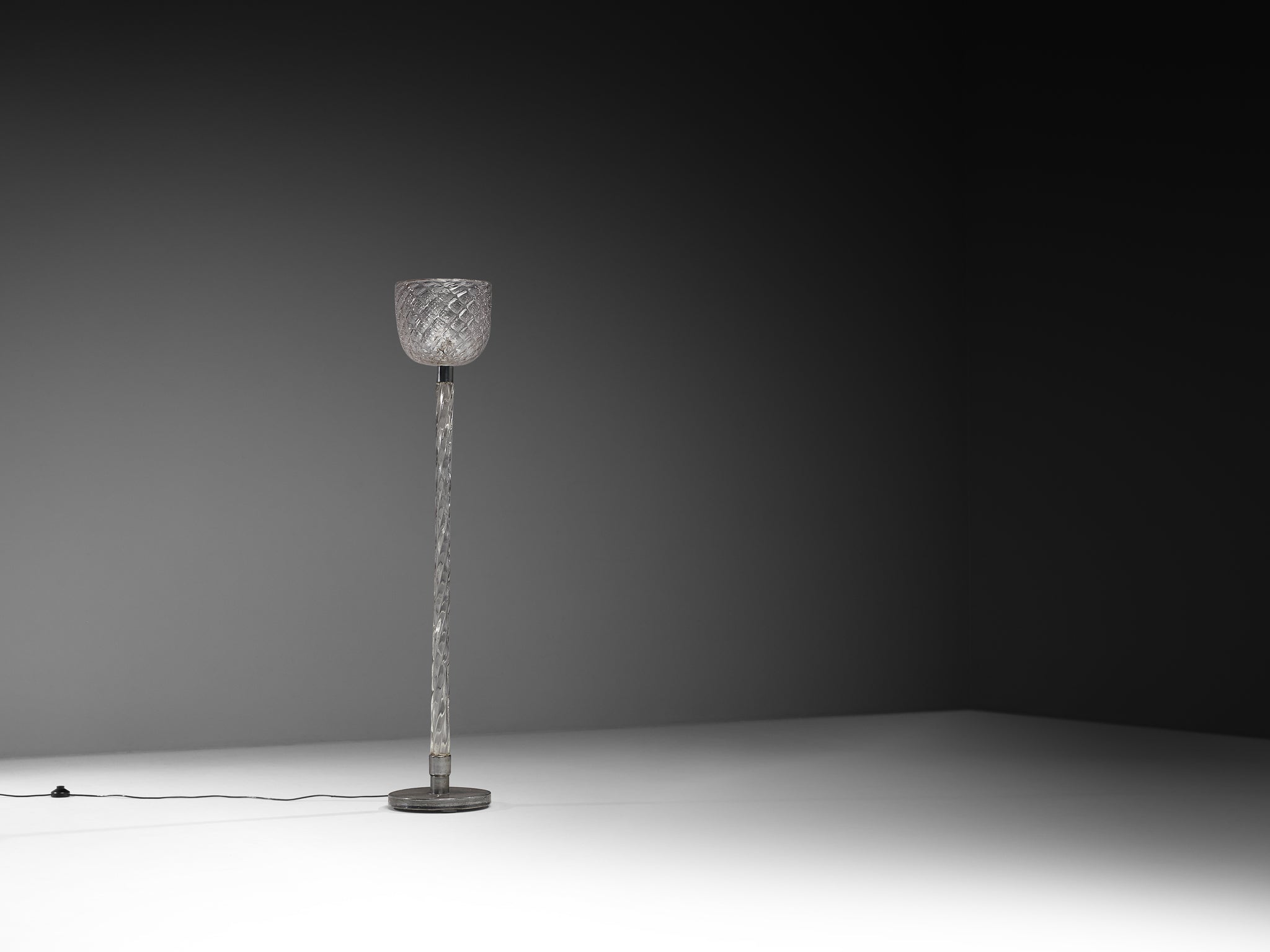 Seguso Vetri d’Arte Rare Italian Floor Lamp in Murano Glass 1930s Lighting Morentz
