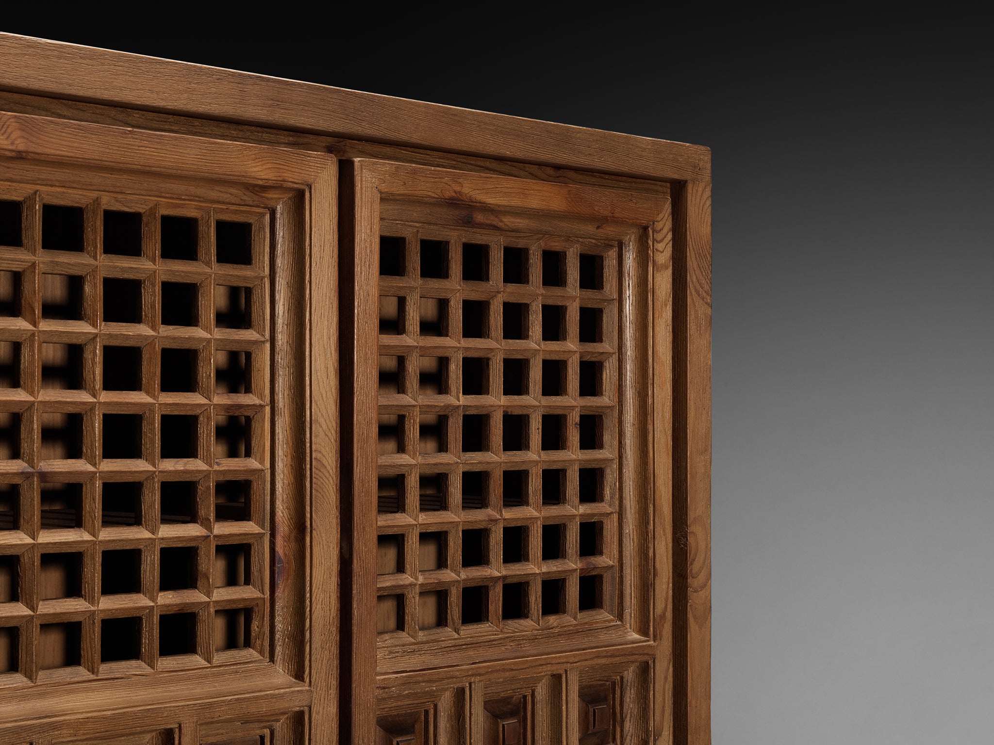 Biosca Spanish Brutalist Cabinet in Stained Pine Case pieces and storage cabinets Morentz