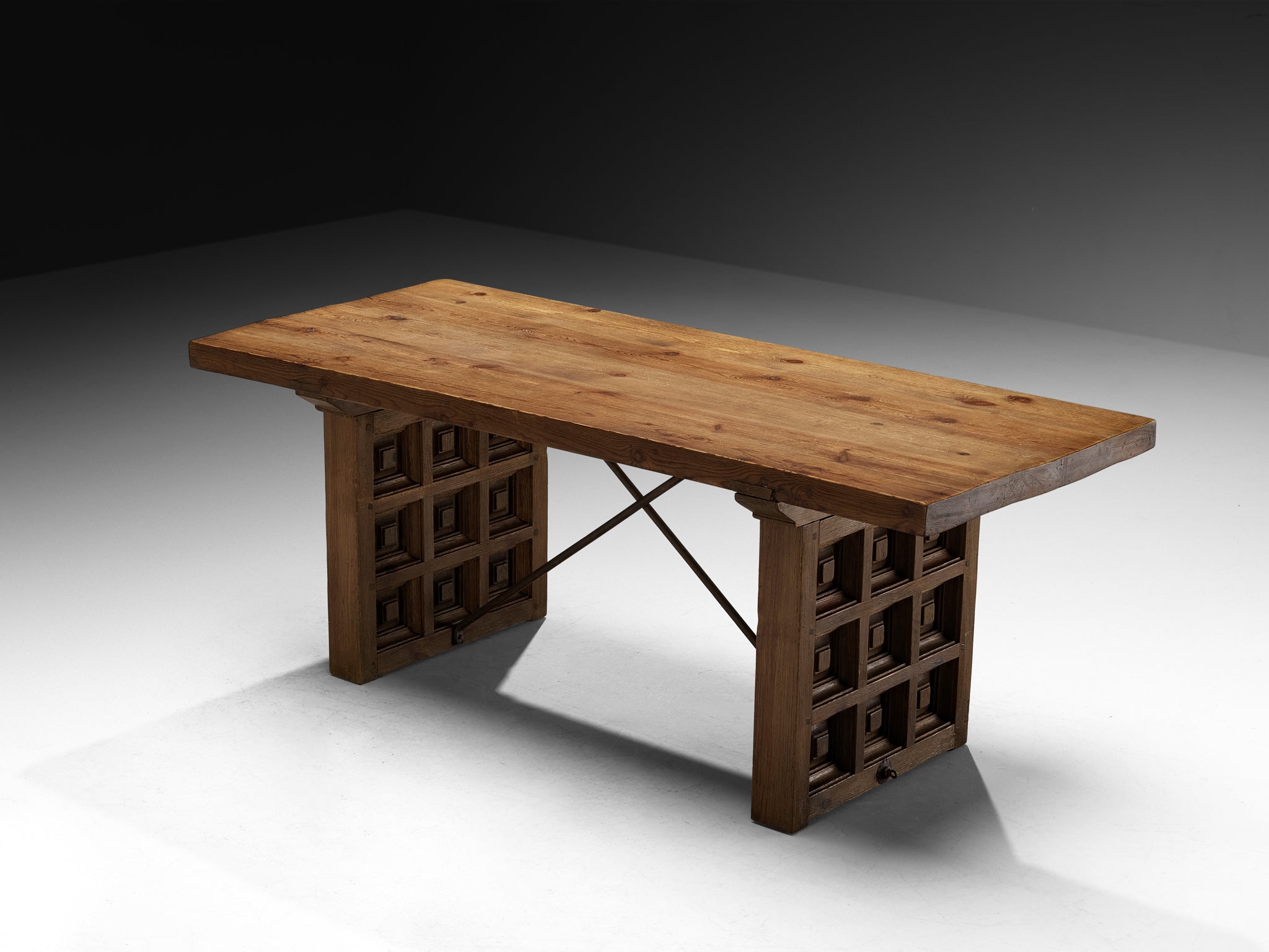 Biosca Spanish Dining Table in Stained Pine Tables Morentz