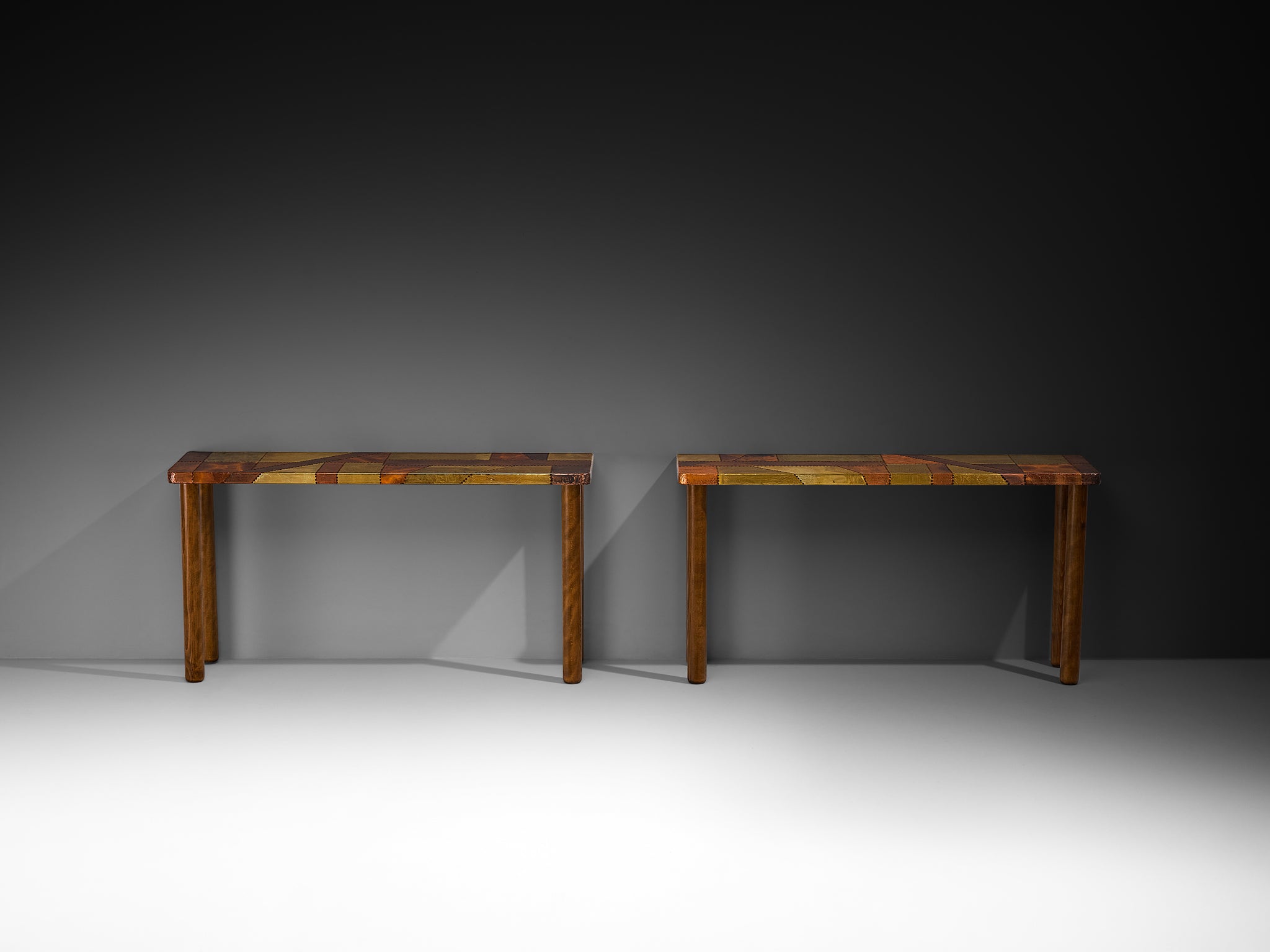 Lorenzo Burchiellaro Pair of Console Tables in Copper Tables Morentz