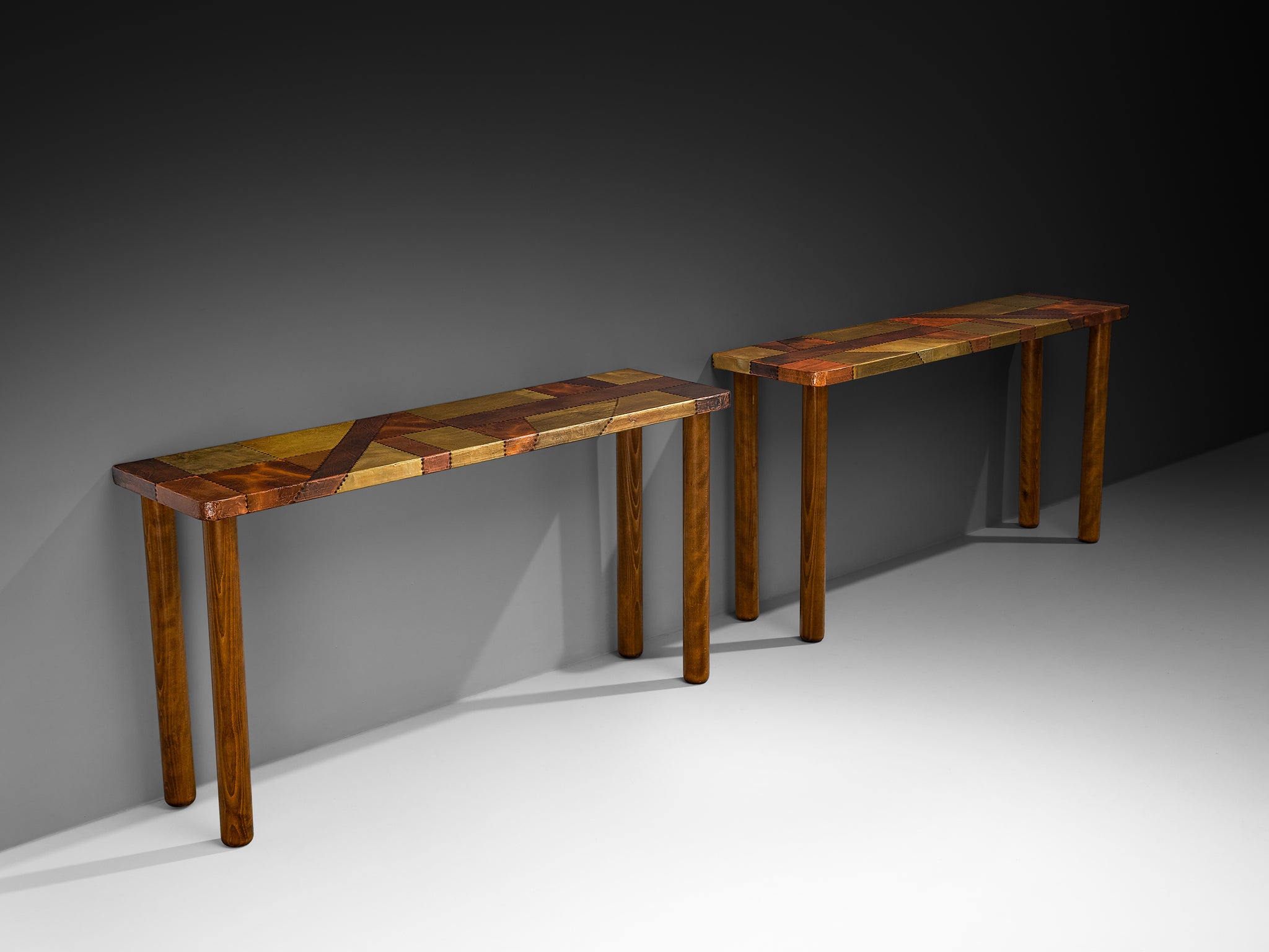 Lorenzo Burchiellaro Pair of Console Tables in Copper Tables Morentz