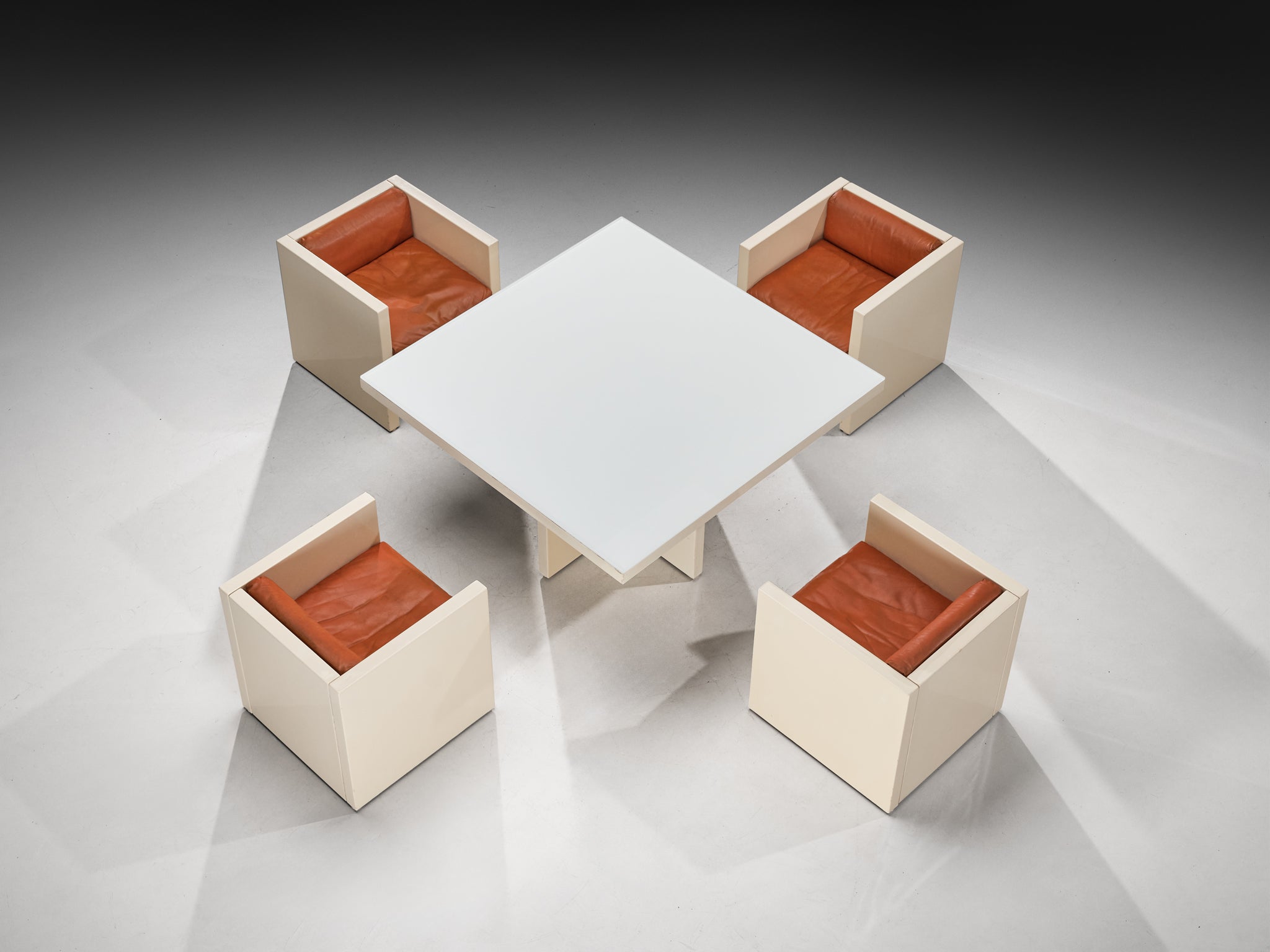 Massimo & Lella Vignelli Rare Saratoga Dining / Lounge Set with Table and Chairs Tables Morentz