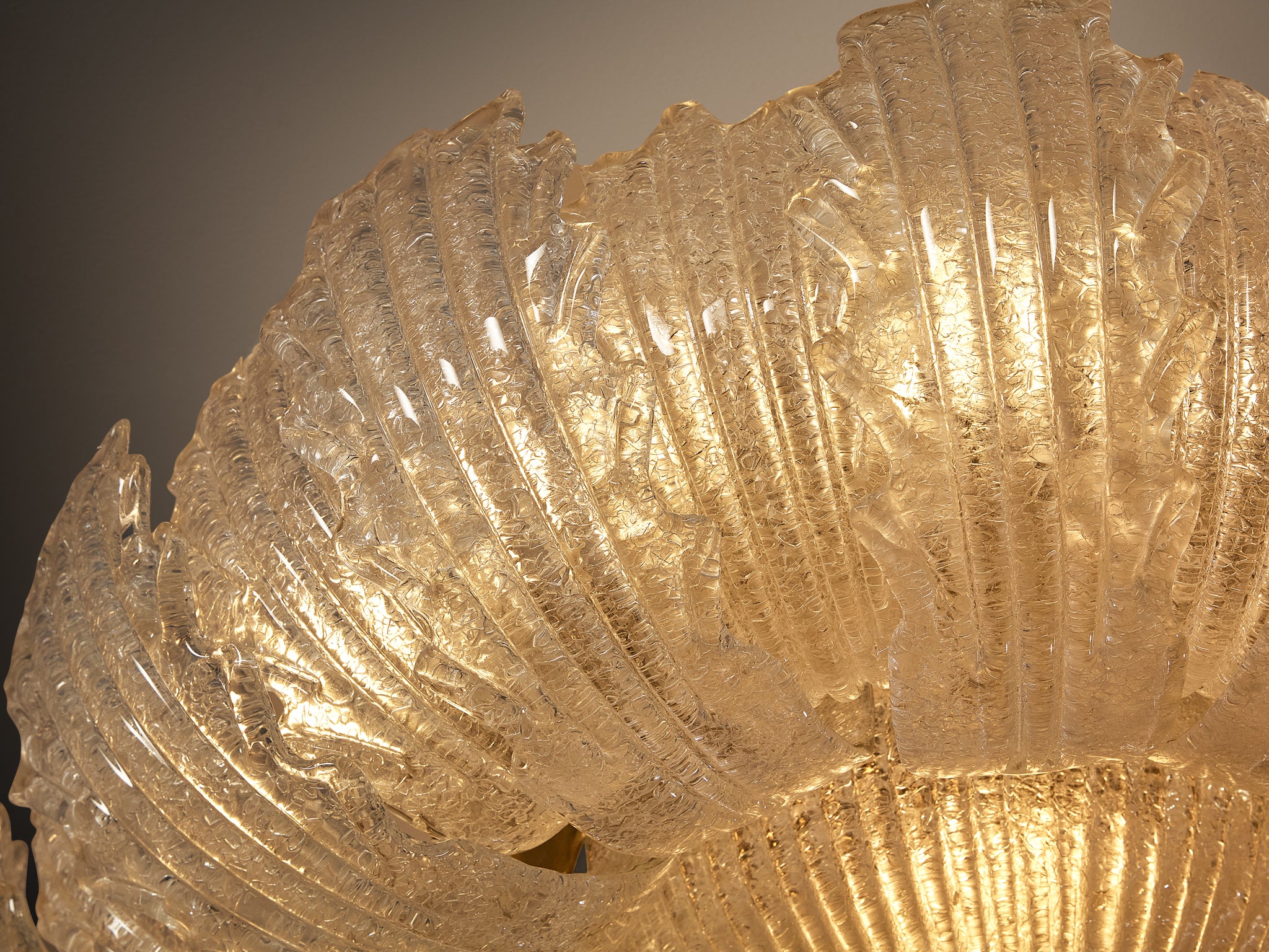 Barovier & Toso Crystal Glass Flush Mount