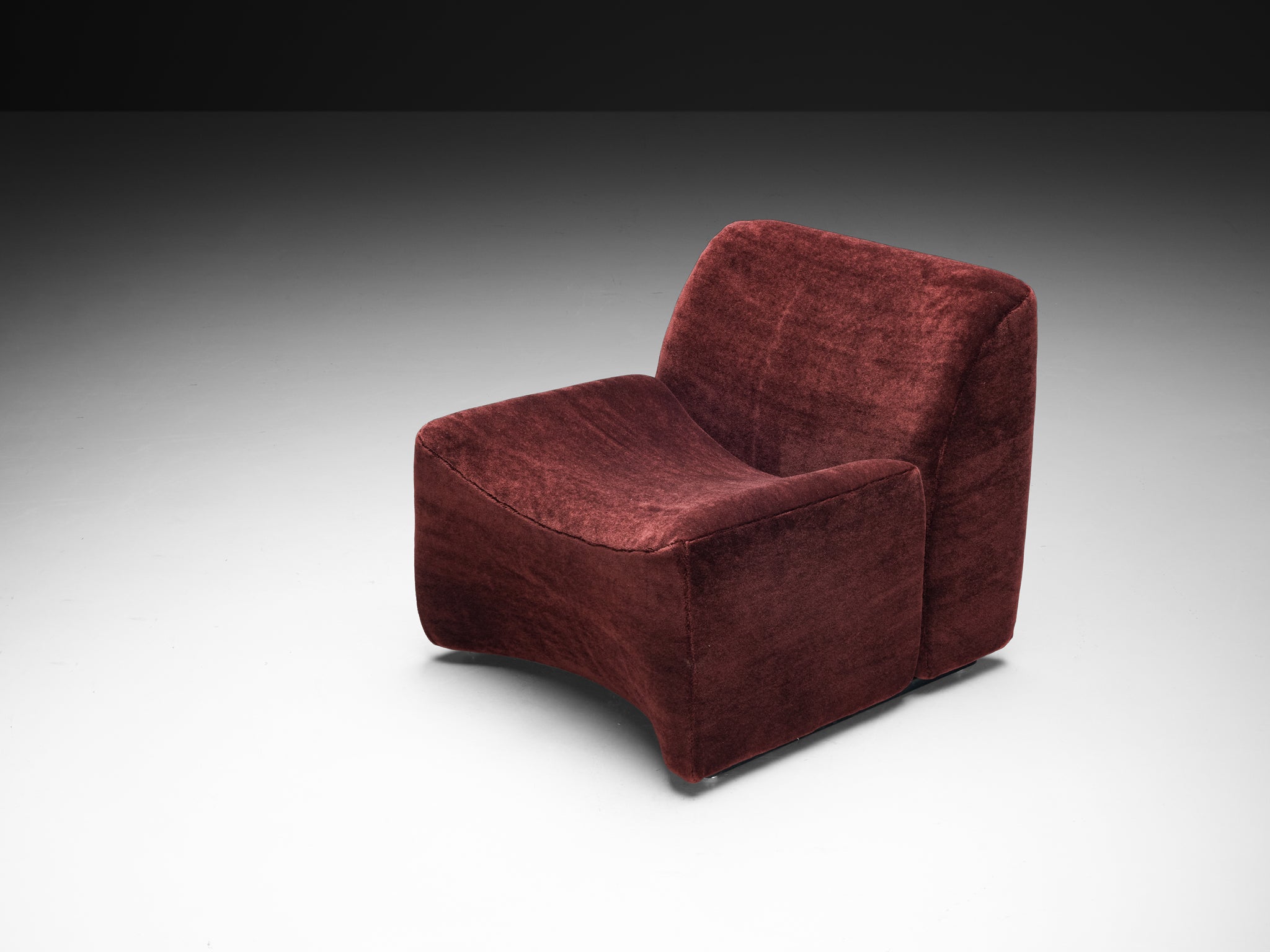 Fler 'Idler' Lounge Chairs with Ottoman in Teddy Mohair by Pierre Frey