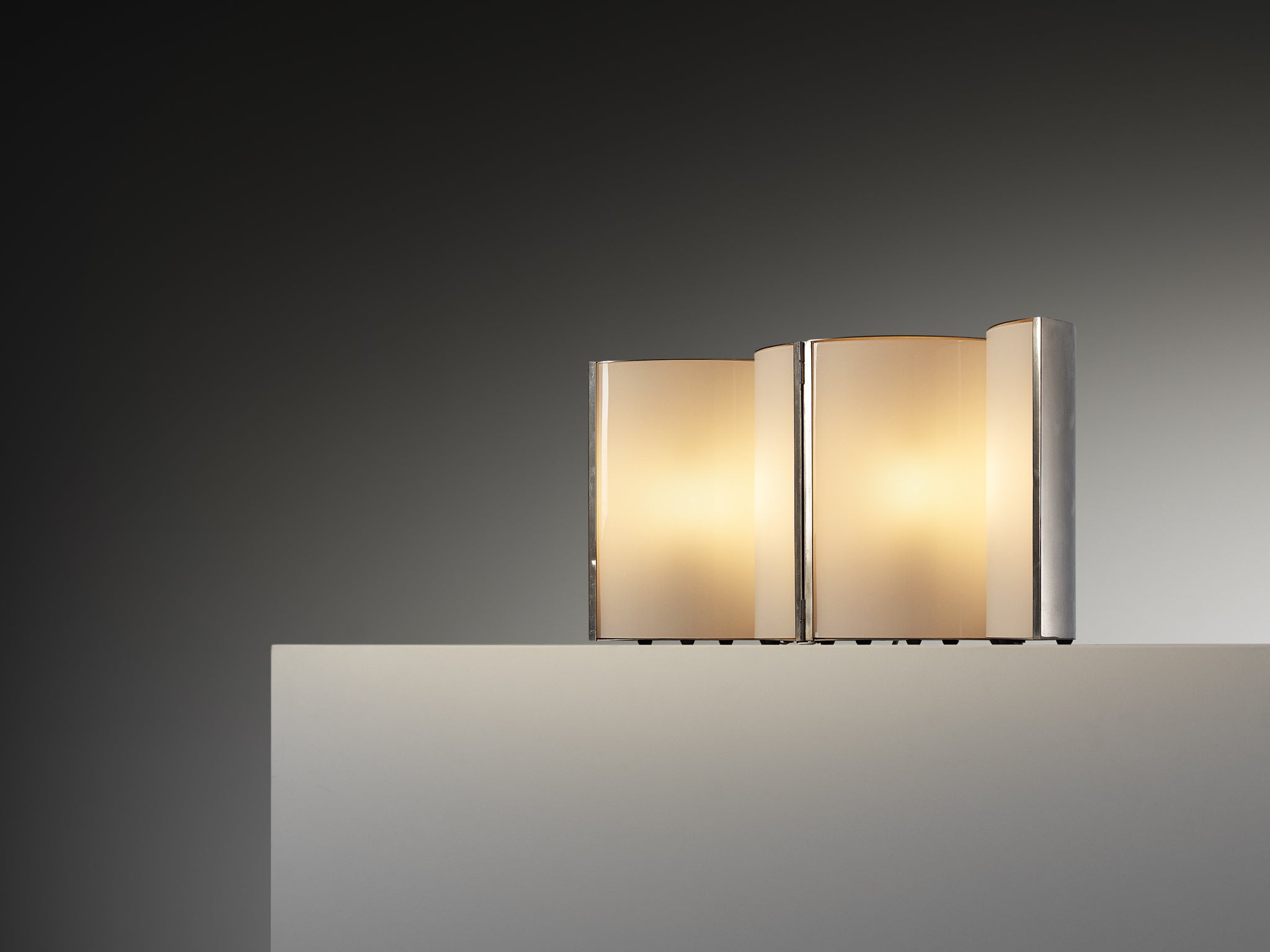 Rare Jean-Pierre Vitrac for Verre Lumière 'Éventail' Folding Lamp Lighting Morentz