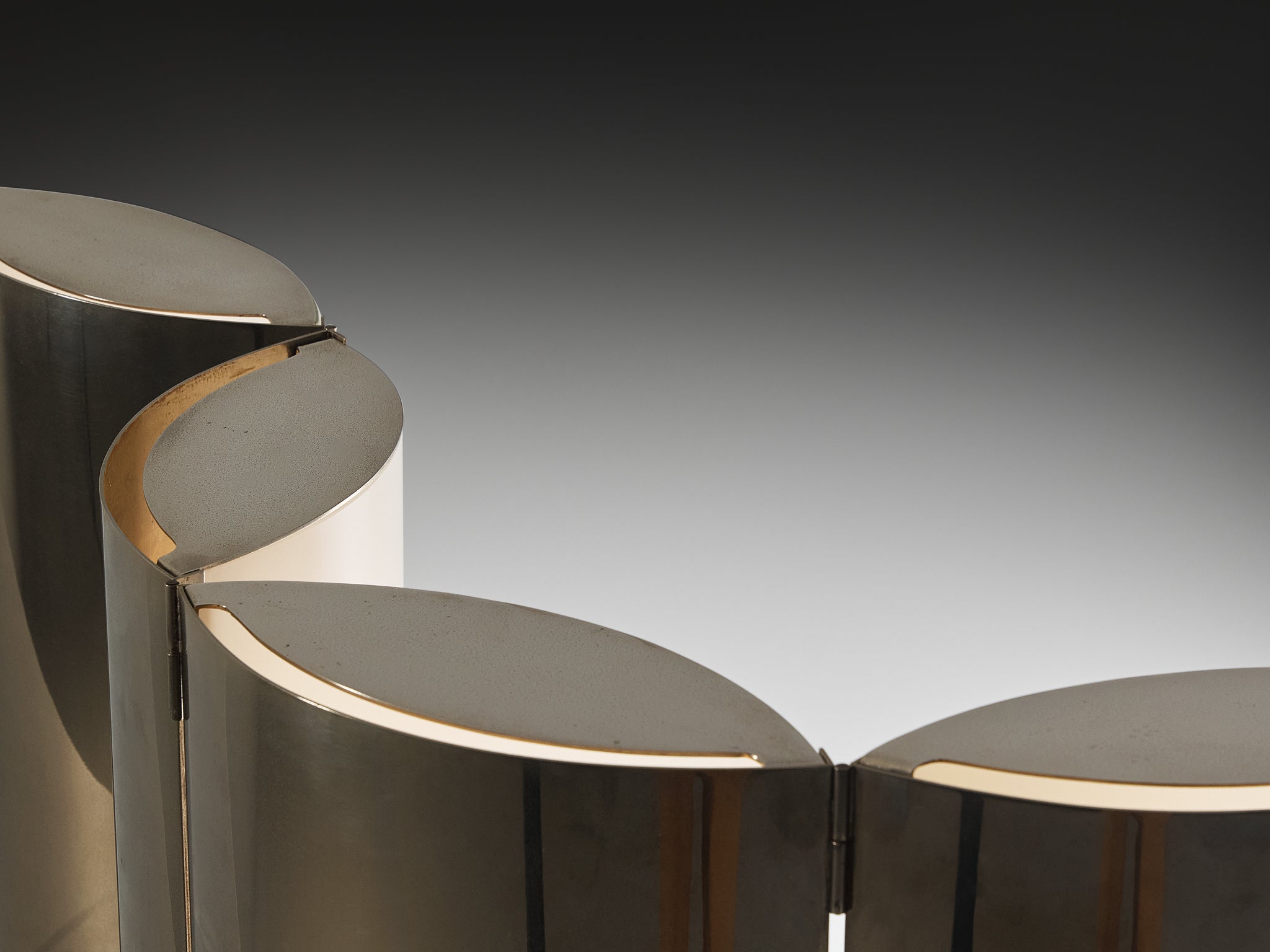 Rare Jean-Pierre Vitrac for Verre Lumière 'Éventail' Folding Lamp Lighting Morentz