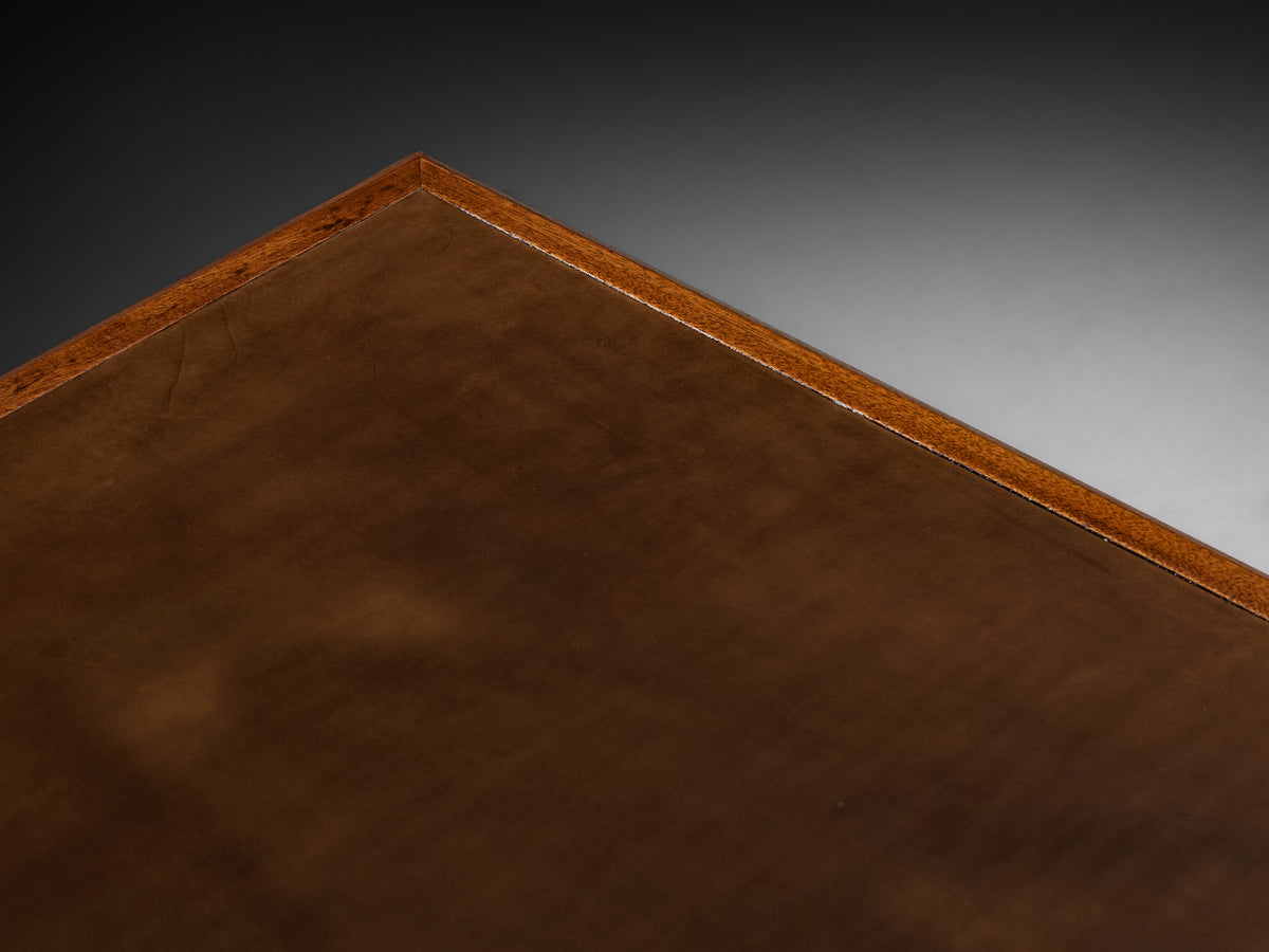 1920s Georges Chevalier for La Maîtrise Rare Desk in Oak and Leather Tables Morentz