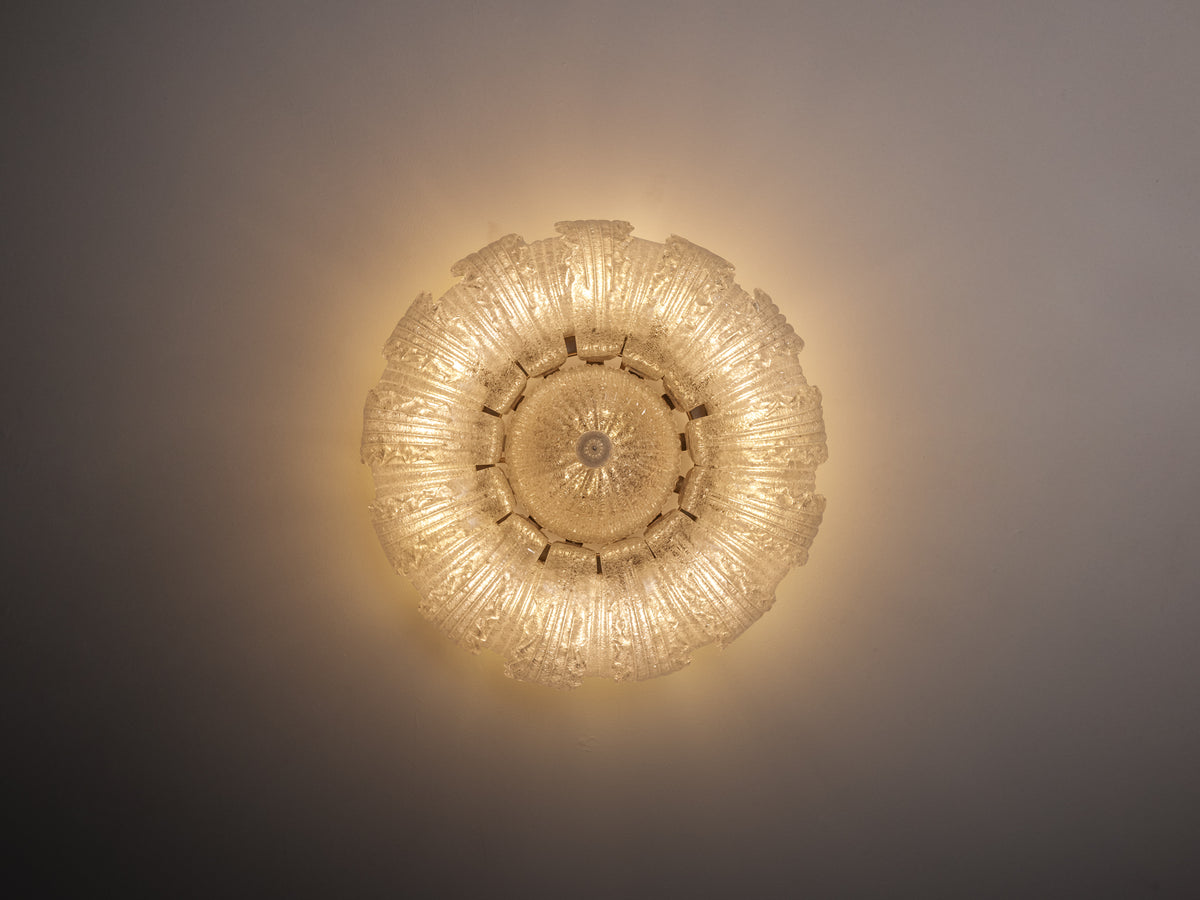 Barovier & Toso Crystal Glass Flush Mount Lighting Morentz