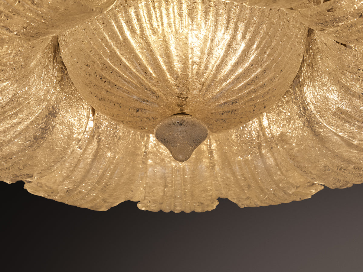Barovier & Toso Crystal Glass Flush Mount Lighting Morentz
