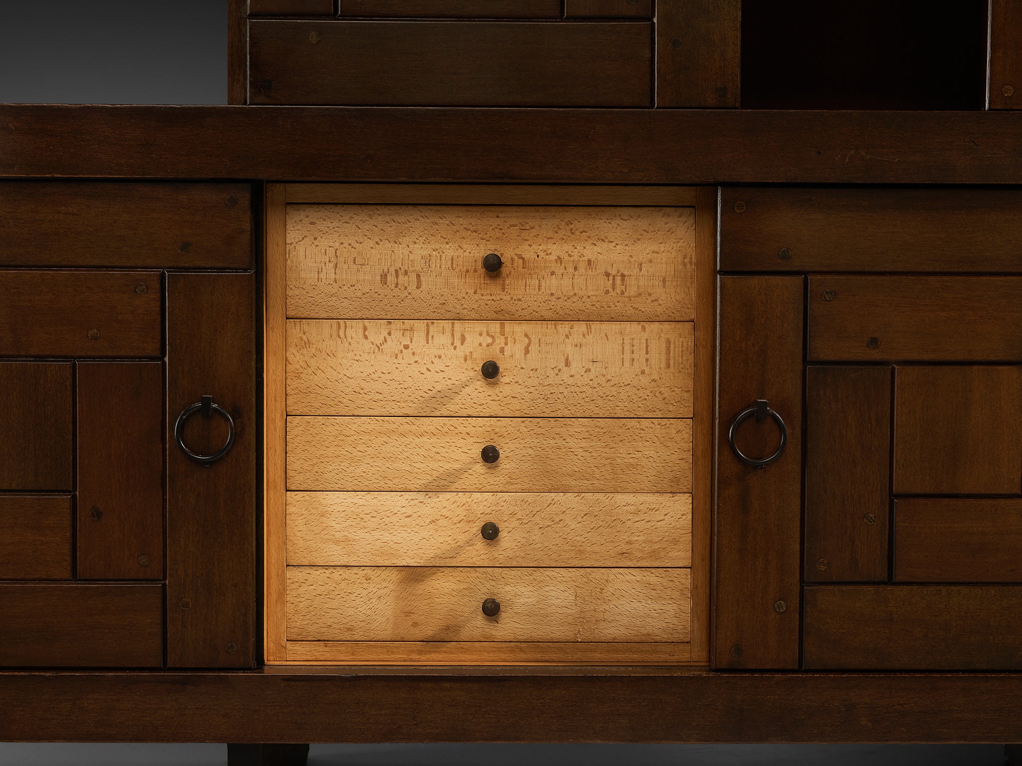 Jordi Vilanova i Bosch 'Vidrà' Cabinet in Walnut Case pieces and storage cabinets Morentz