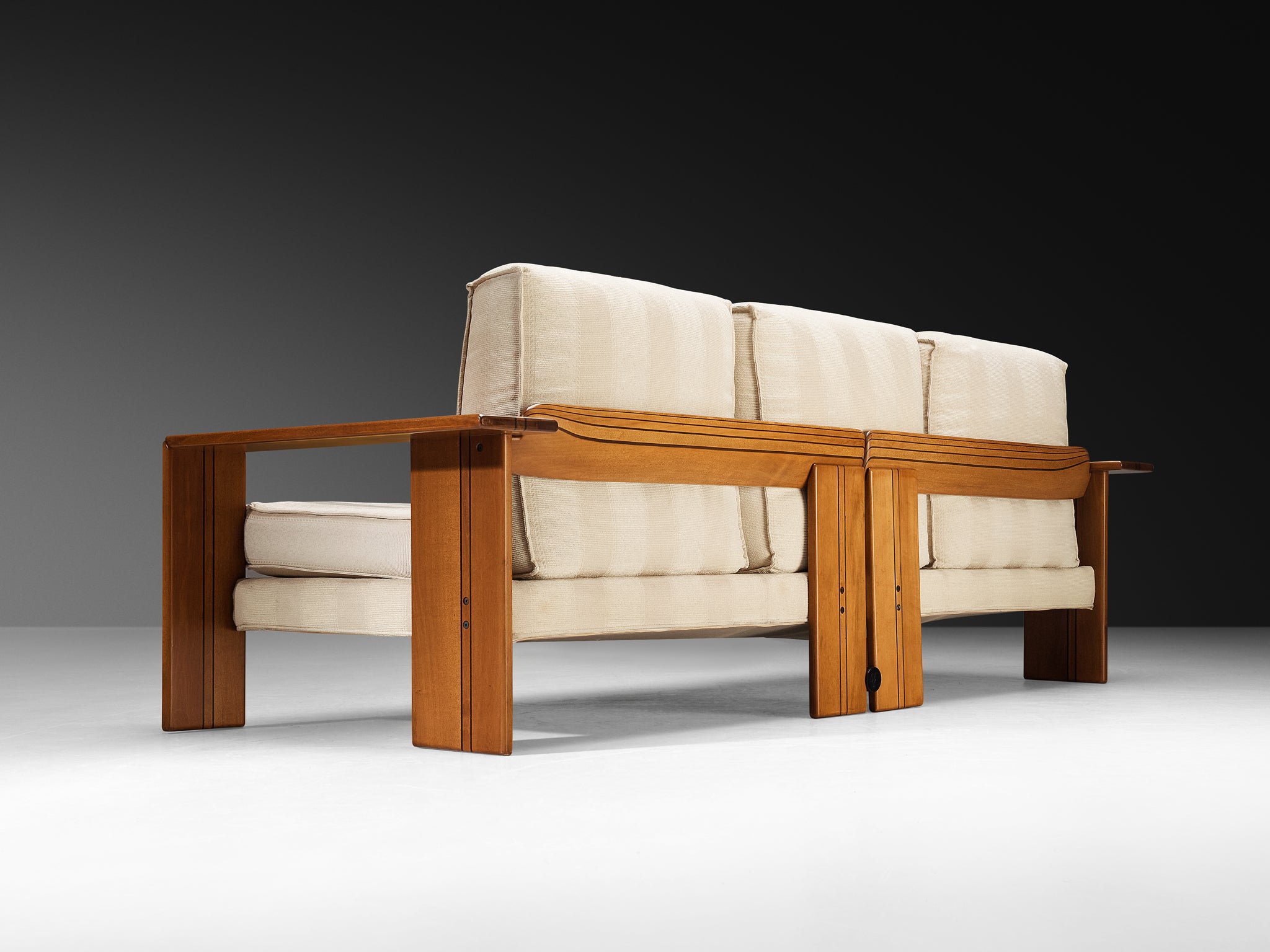 Afra & Tobia Scarpa for Maxalto Pair of 'Artona' Sofas in Walnut Seating Morentz