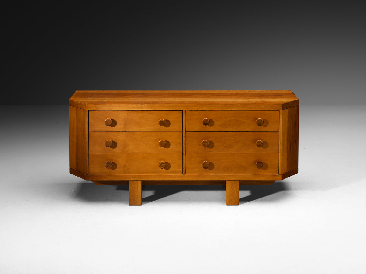 Italian Sideboard in Walnut with Open Side Compartments Case pieces and storage cabinets Morentz