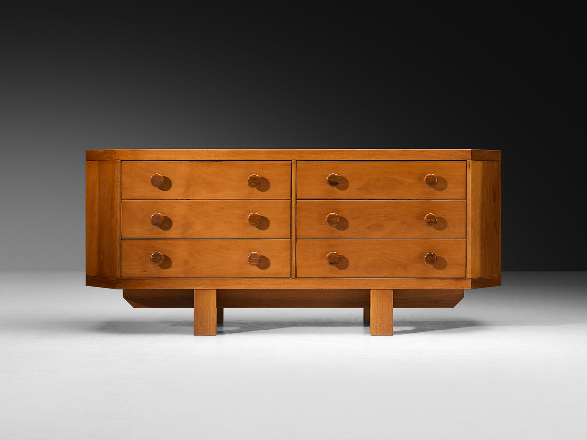 Italian Sideboard in Walnut with Open Side Compartments Case pieces and storage cabinets Morentz