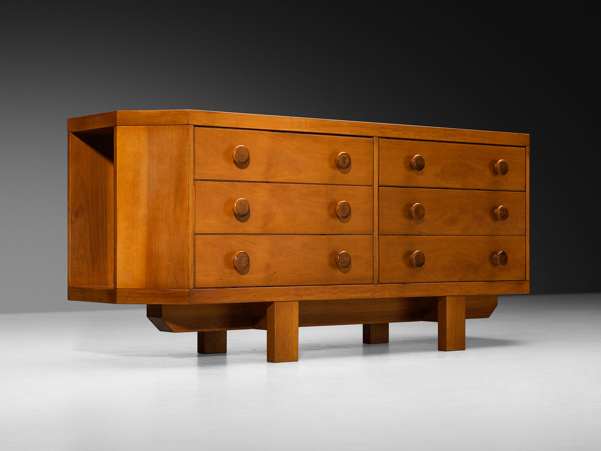 Italian Sideboard in Walnut with Open Side Compartments Case pieces and storage cabinets Morentz