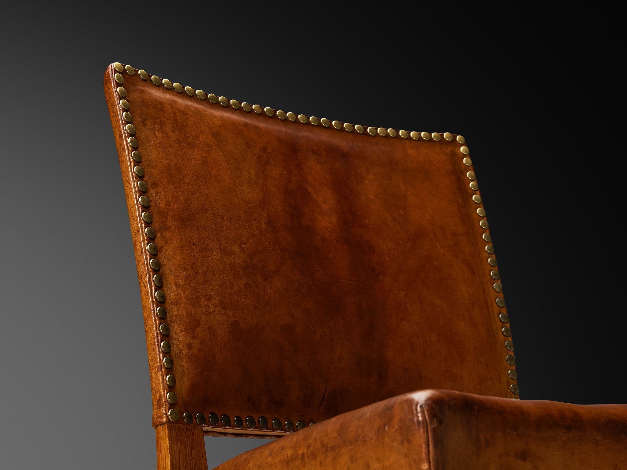 Jacob Kjaer Set of Eight Dining Chairs in Oak and Leather 1930s Seating Morentz