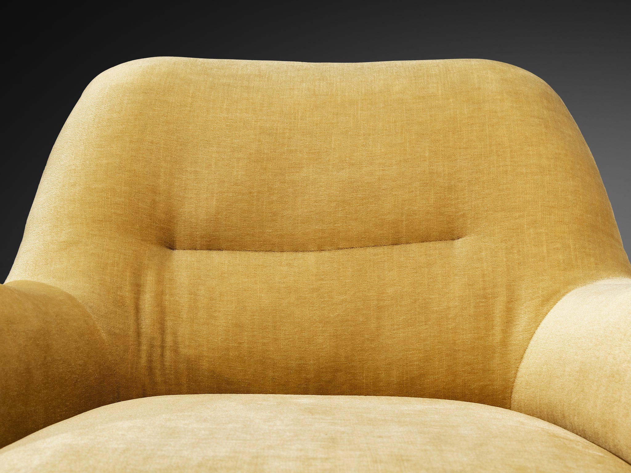 Pair of Mid-Century Modern Lounge Chairs in Velvet Seating Morentz
