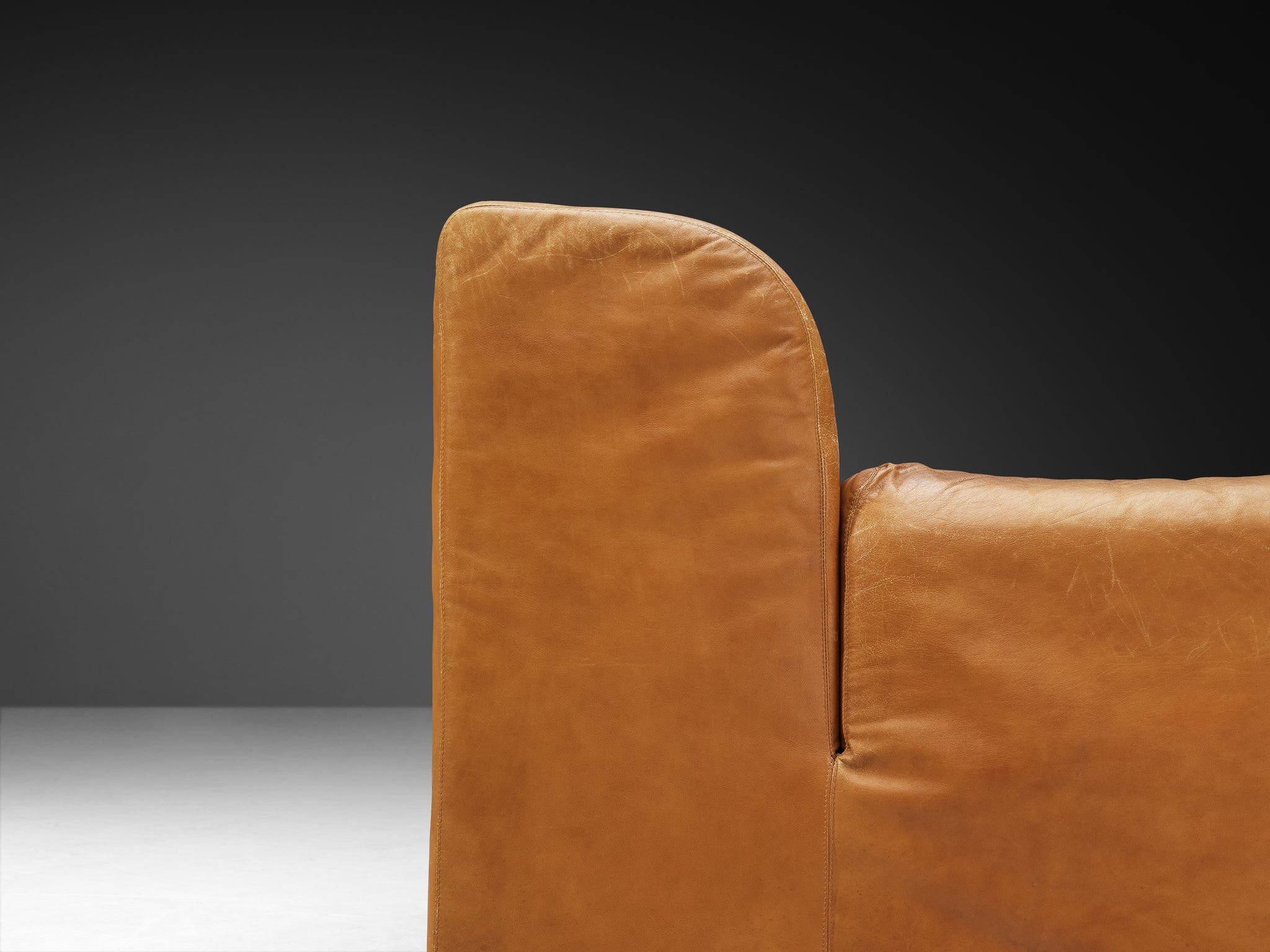 Gionathan de Pas, Donato D’Urbino & Paolo Lomazzi 'Ipercubo 200' 1970s Lounge Chairs in Leather Seating Morentz