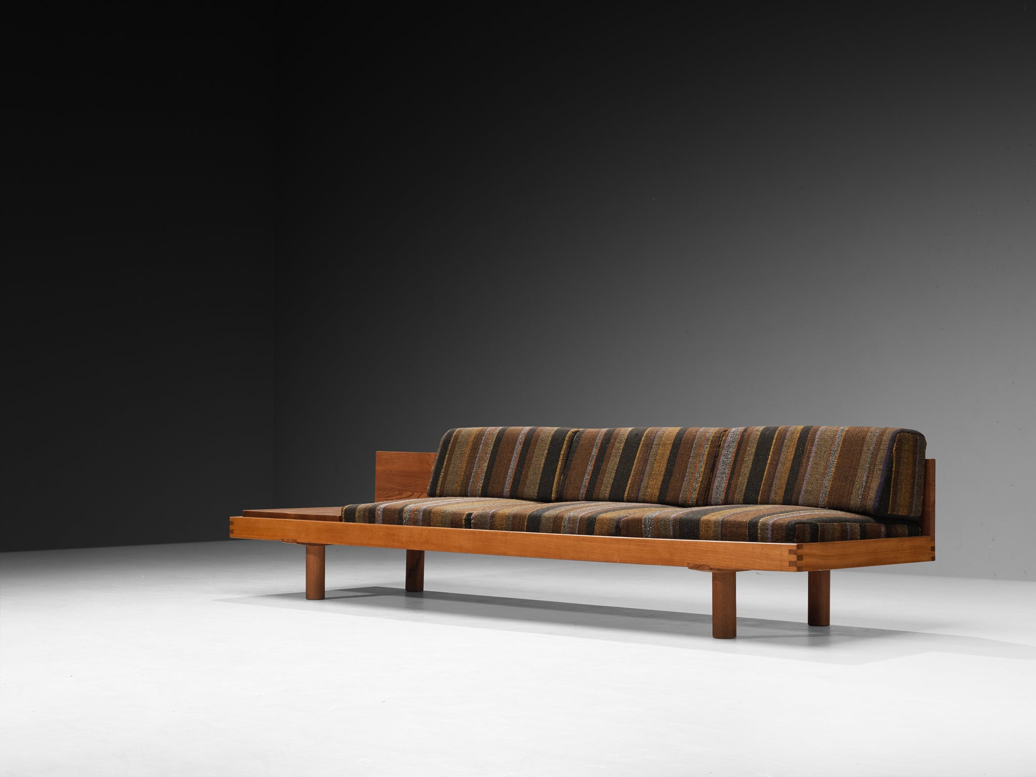 Early Pierre Chapo 'L09L' Sofa or Bench in Solid Elm Seating Morentz