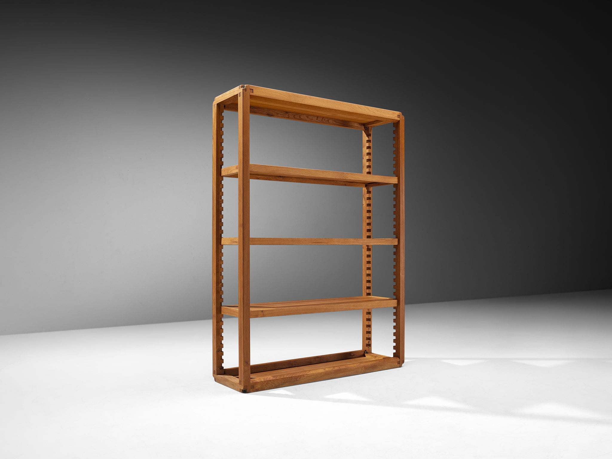 Early Pierre Chapo 'B10' Bookcase or Room Divider in Solid Elm Case pieces and storage cabinets Morentz