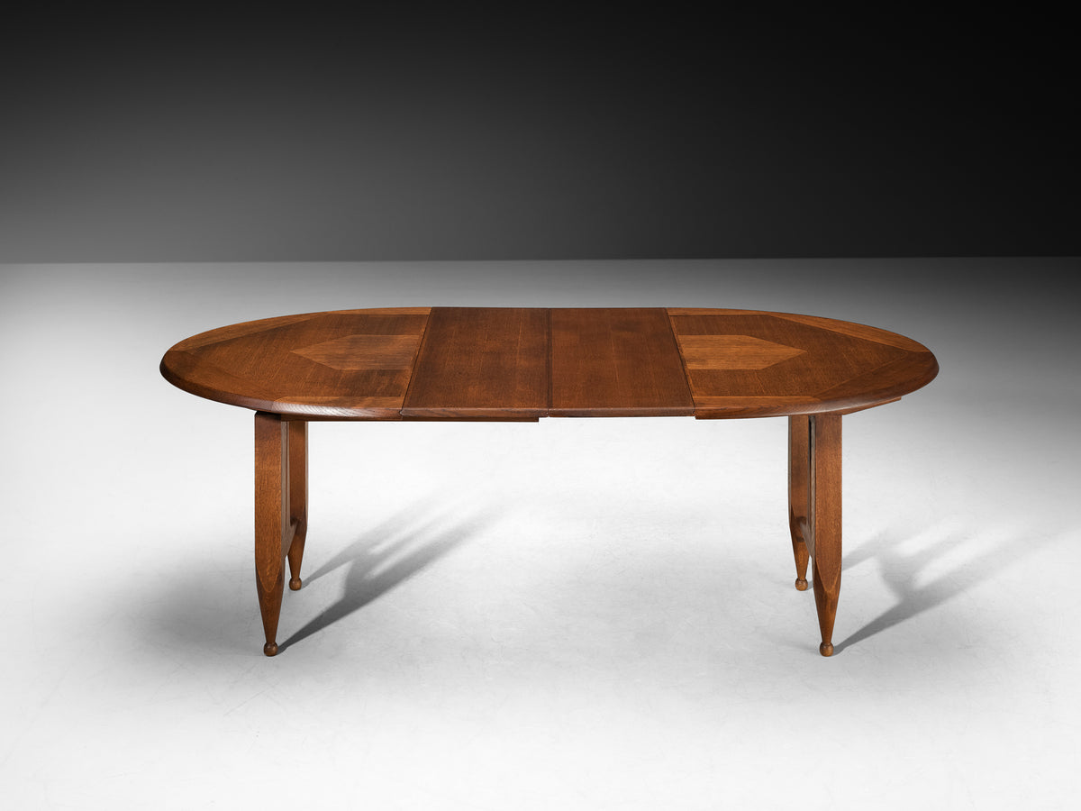 Guillerme & Chambron Oval Extendable Dining Table in Oak Tables Morentz