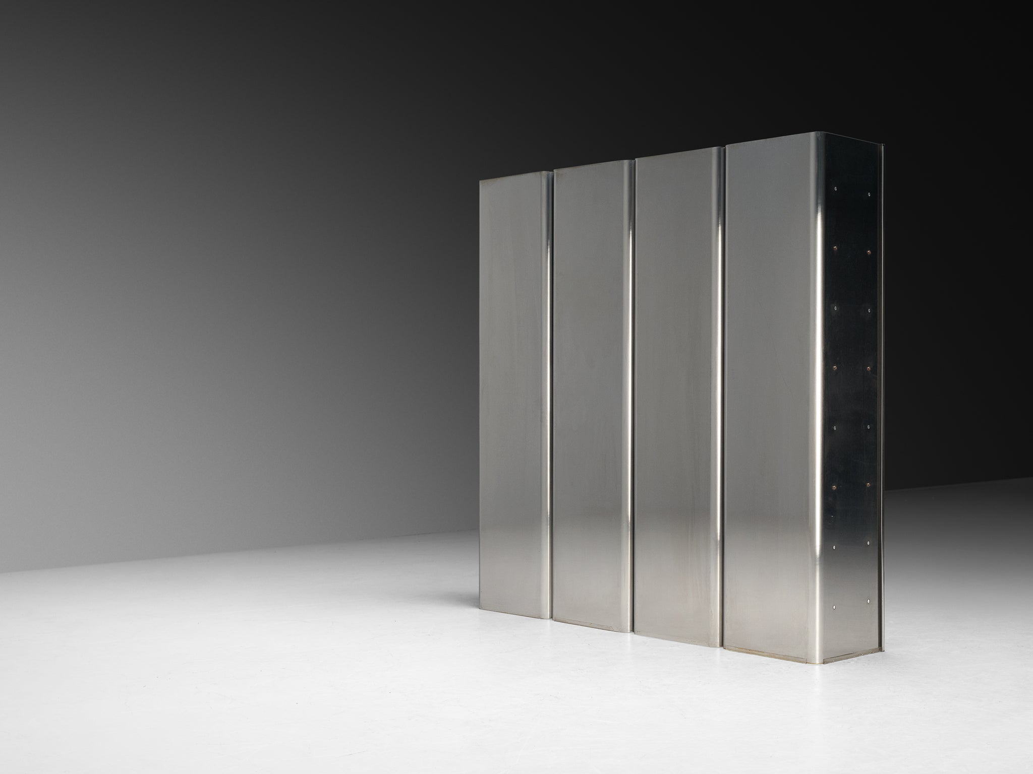 Carla Venosta and Guido Zimmerman for Arflex 'Valiant' Bookcase in Stainless Steel Case pieces and storage cabinets Morentz