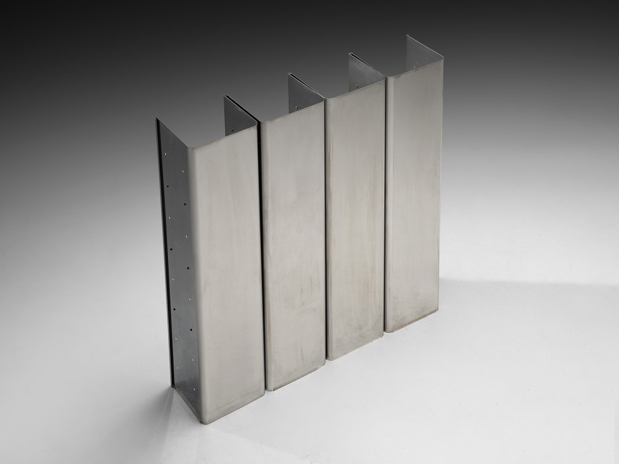 Carla Venosta and Guido Zimmerman for Arflex 'Valiant' Bookcase in Stainless Steel Case pieces and storage cabinets Morentz