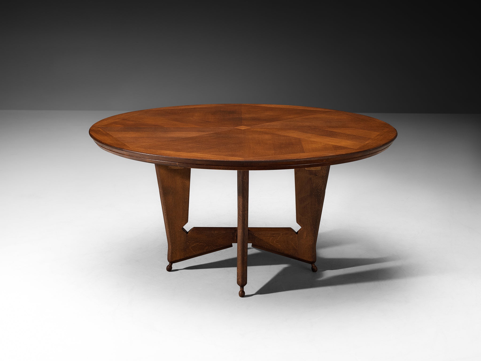 Guillerme & Chambron Extendable 'Victorine' Dining Table in Solid Oak Tables Morentz