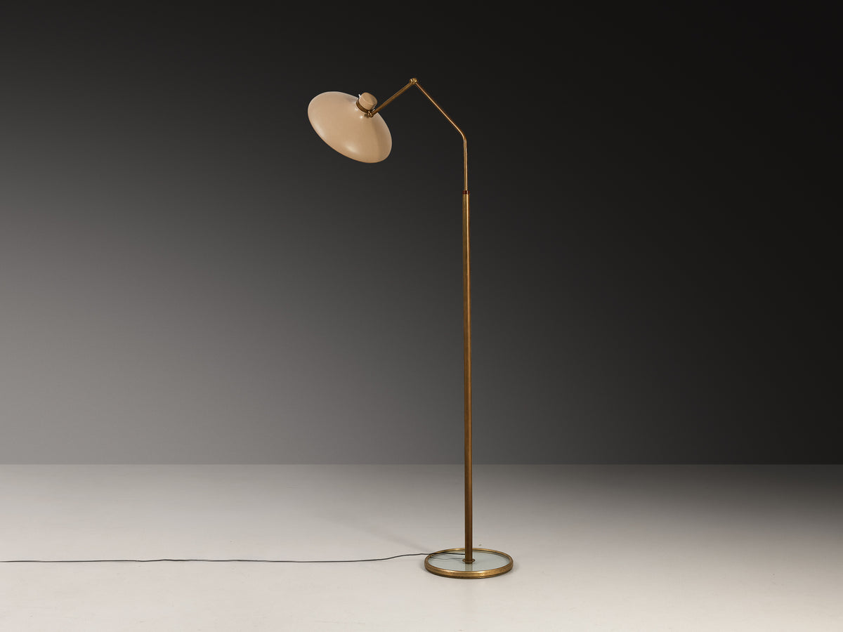 Gio Ponti for Fontana Arte ‘Parco dei Principi’ Floor Lamp with Beige Shade Lighting Morentz