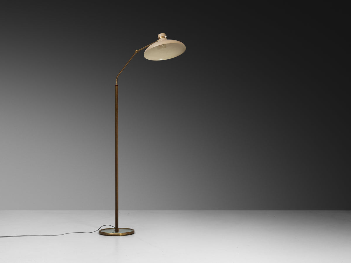 Gio Ponti for Fontana Arte ‘Parco dei Principi’ Floor Lamp with Beige Shade Lighting Morentz