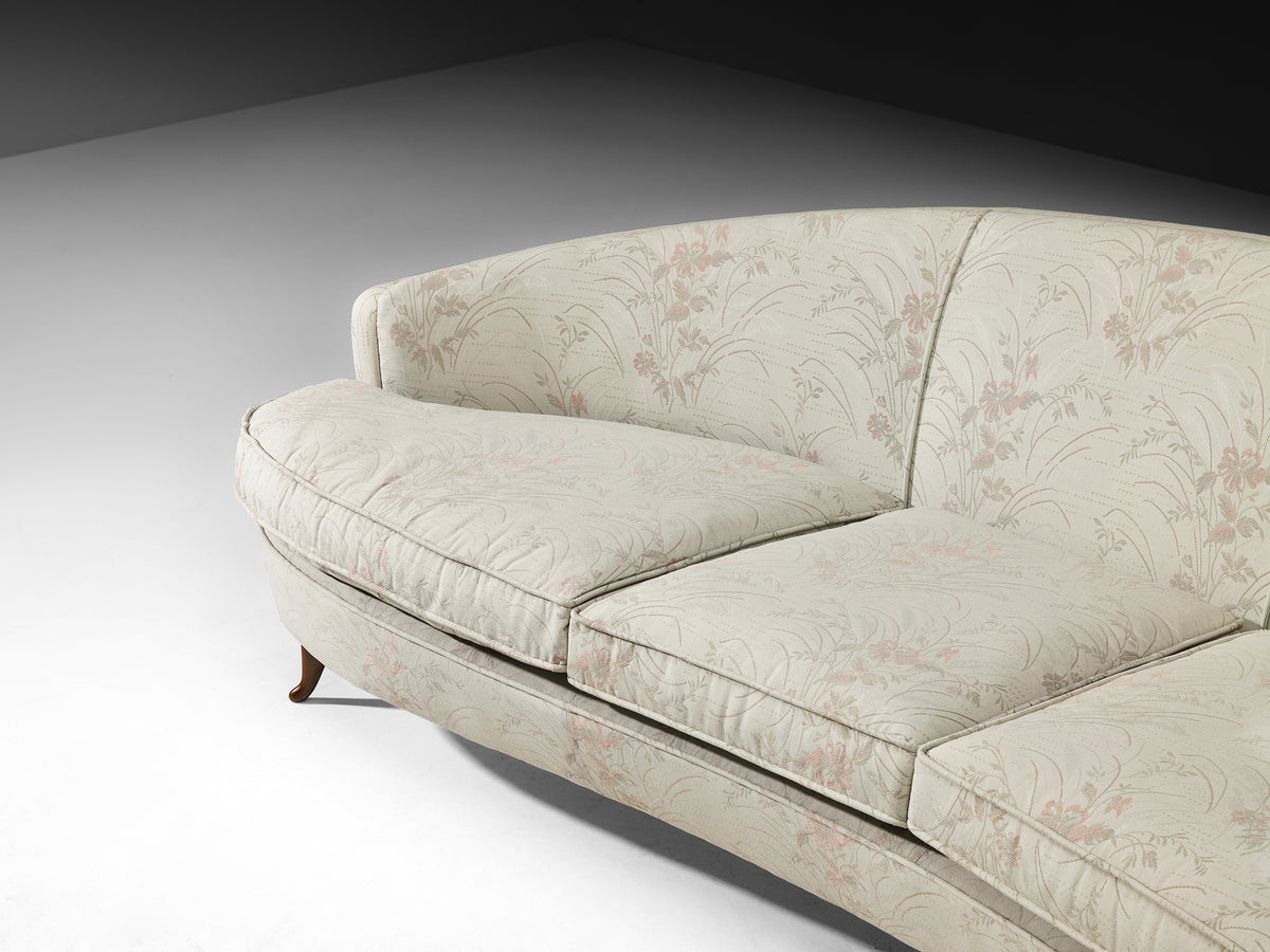 Isa Bergamo Mid-Century Modern Italian Curved Sofa Seating Morentz