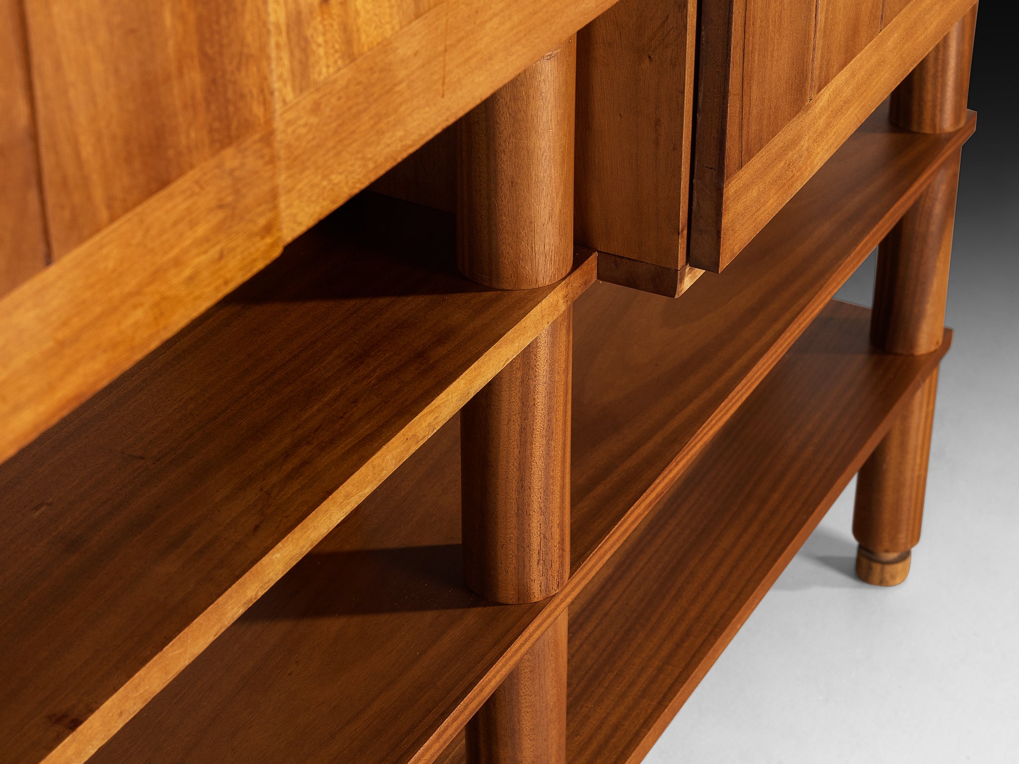 Large French Modular Room Divider in Mahogany 1970s Case pieces and storage cabinets Morentz