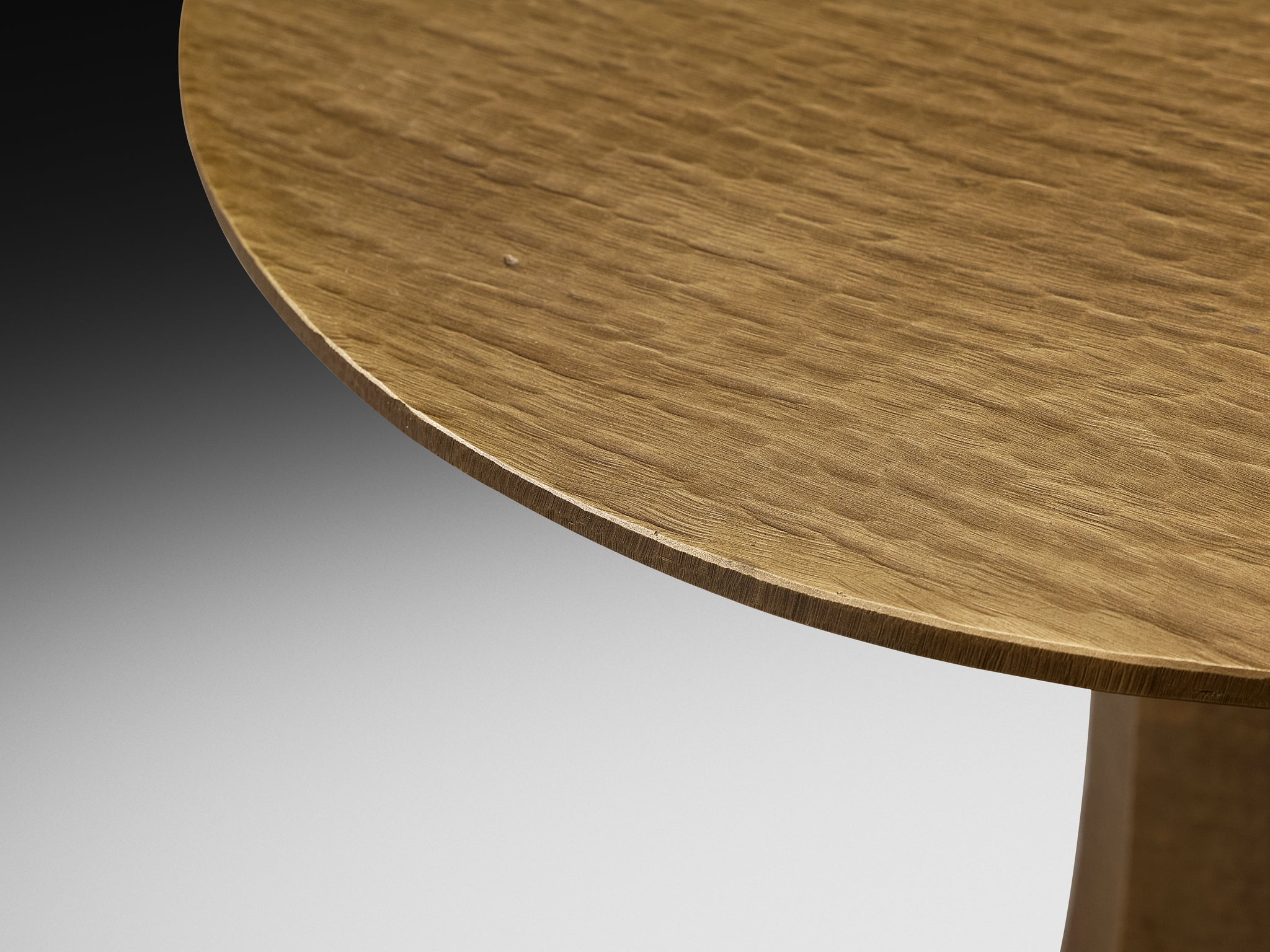 Rare Luciano Frigerio Side Table in Hammered Brass