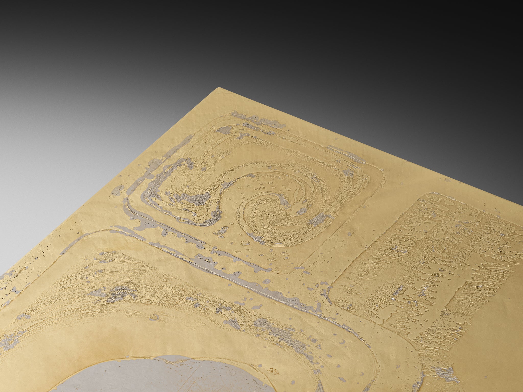 Unique Christian Heckscher Etched Brass Coffee Table Tables Morentz