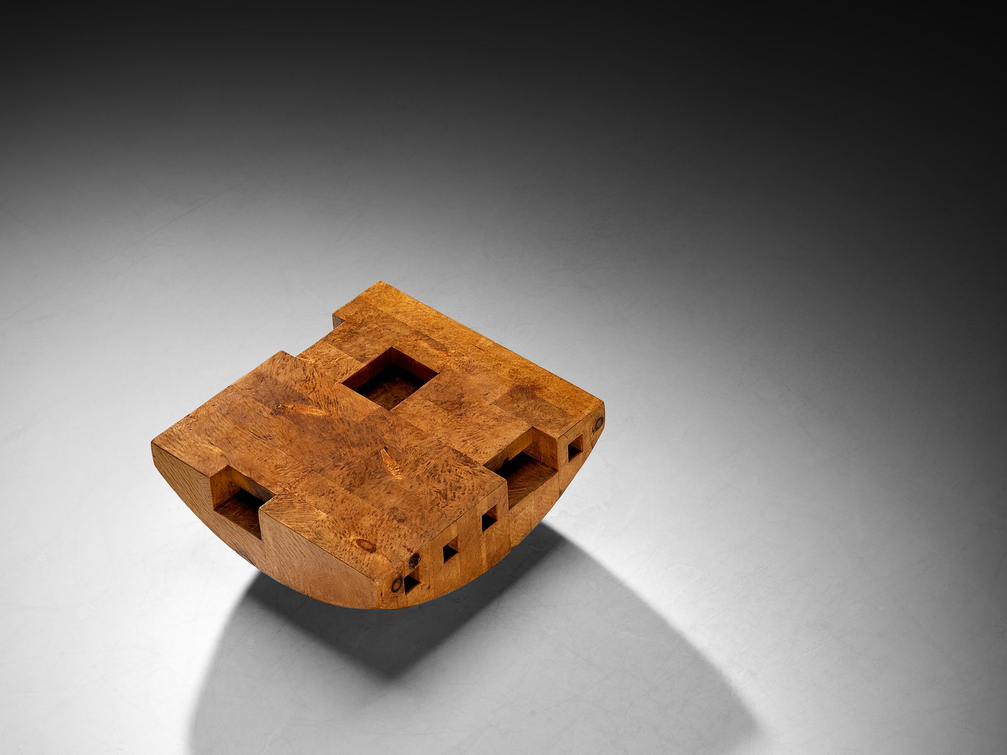 Giuseppe Rivadossi 'Blocco Galla' Coffee Table in Swiss Pine