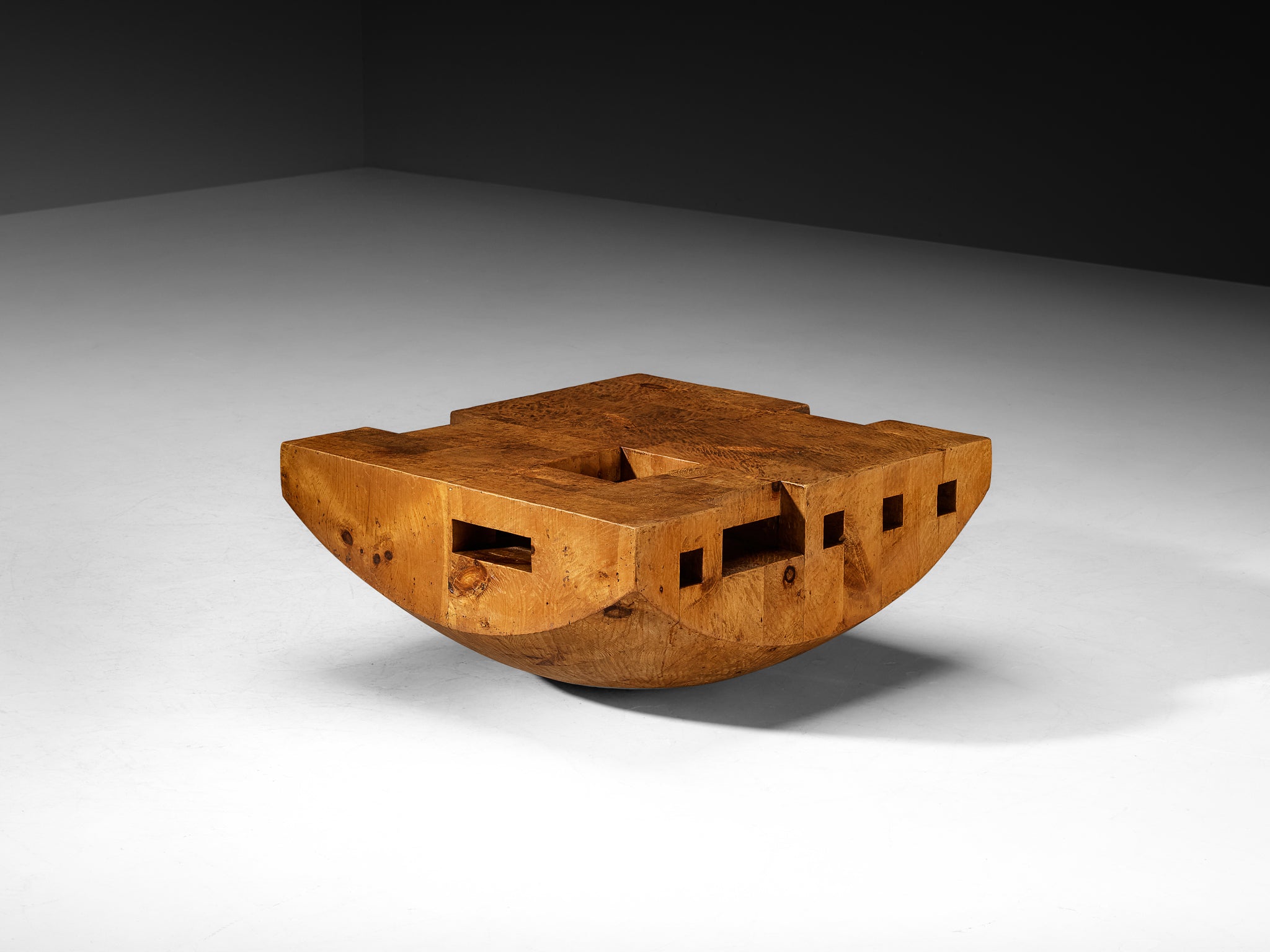 Giuseppe Rivadossi 'Blocco Galla' Coffee Table in Swiss Pine