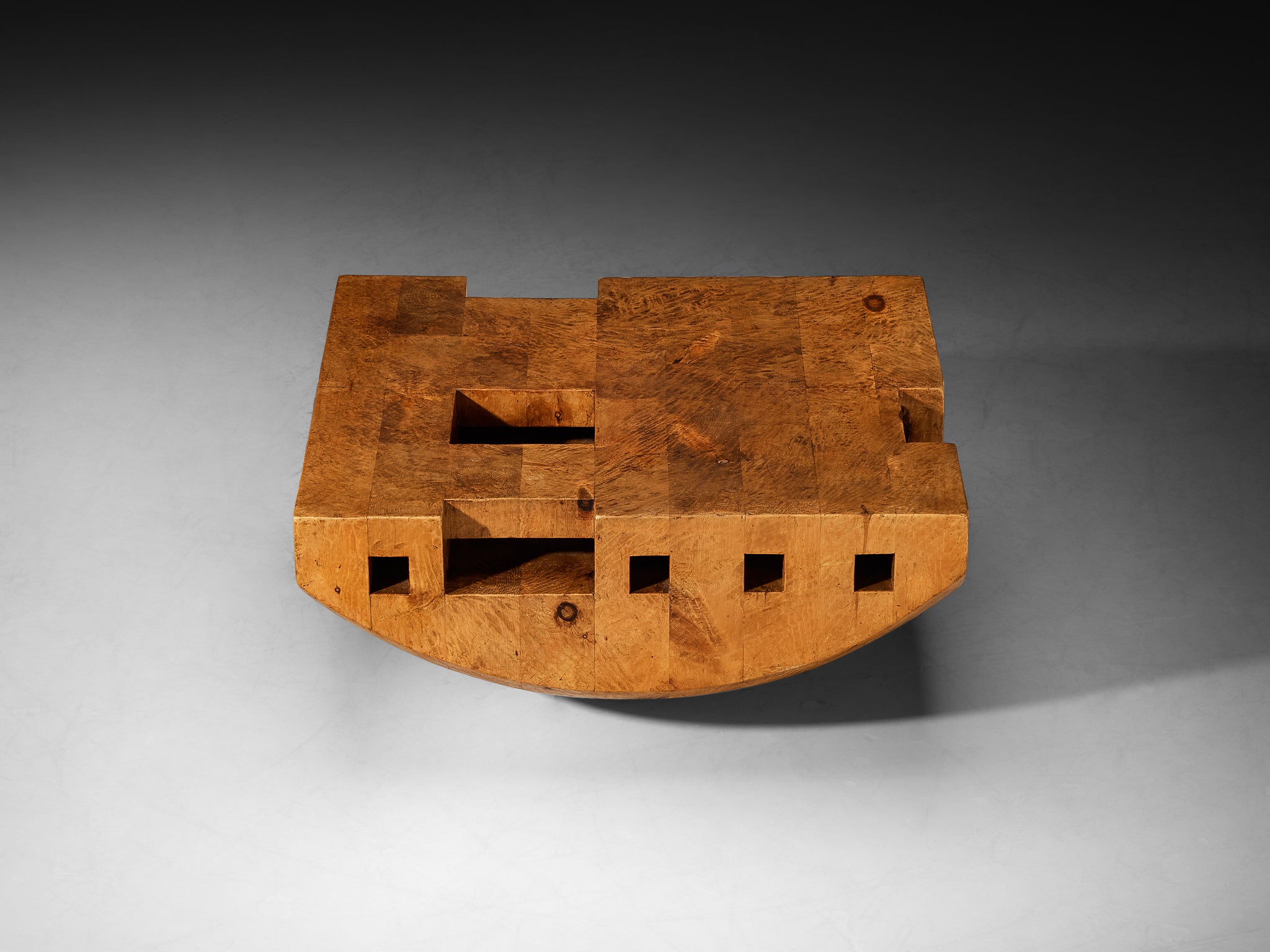 Giuseppe Rivadossi 'Blocco Galla' Coffee Table in Swiss Pine