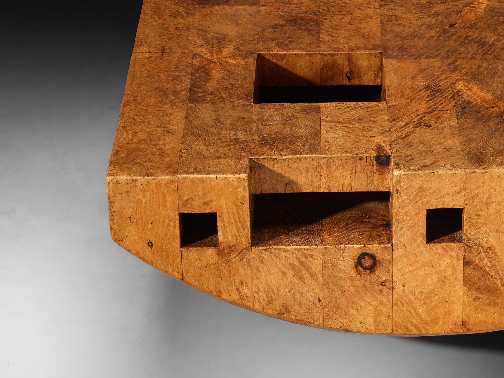 Giuseppe Rivadossi 'Blocco Galla' Coffee Table in Swiss Pine