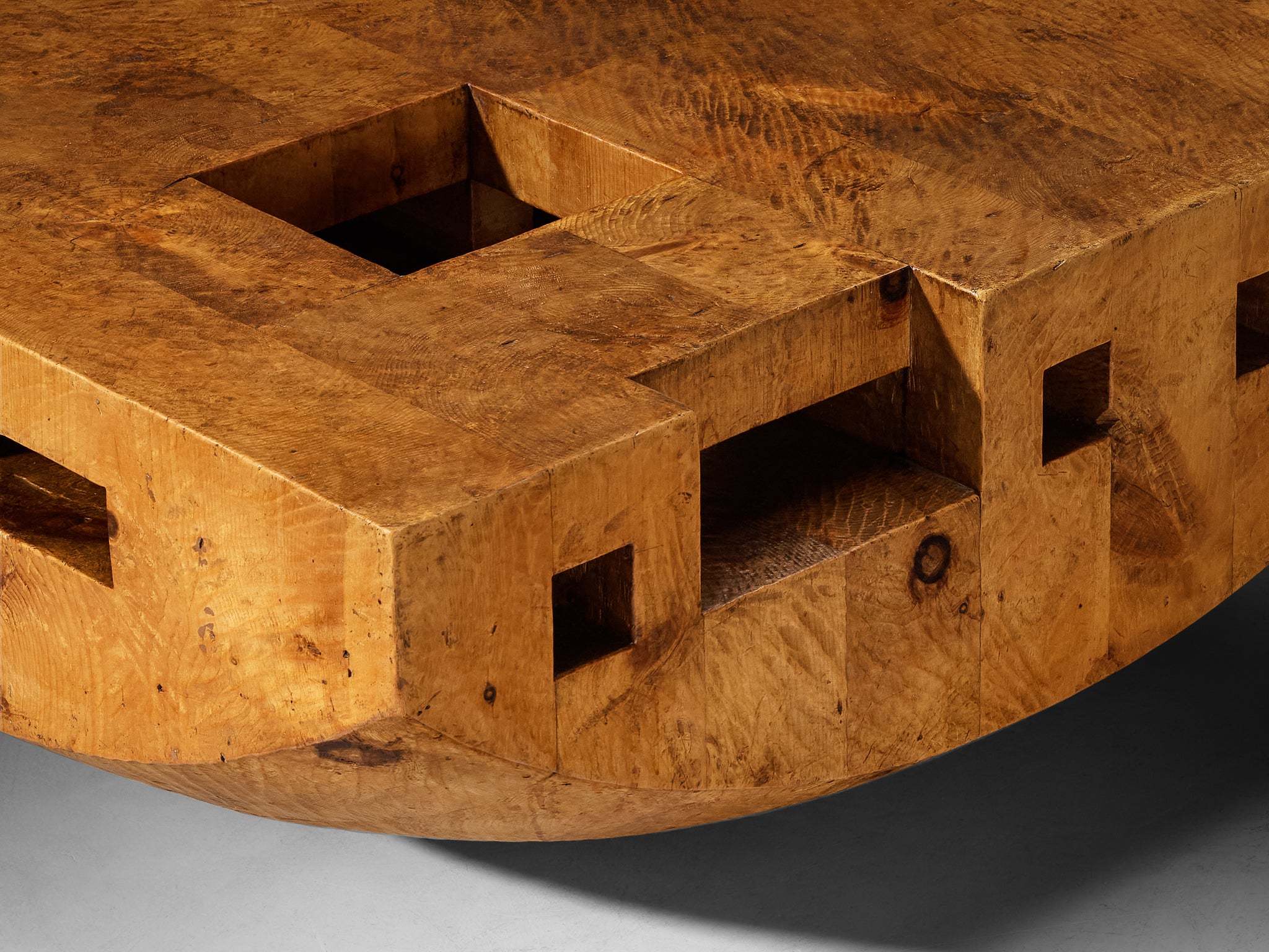 Giuseppe Rivadossi 'Blocco Galla' Coffee Table in Swiss Pine