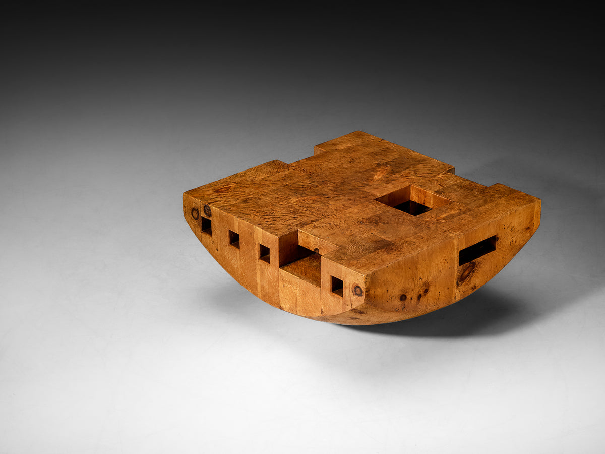 Giuseppe Rivadossi 'Blocco Galla' Coffee Table in Swiss Pine Tables Morentz