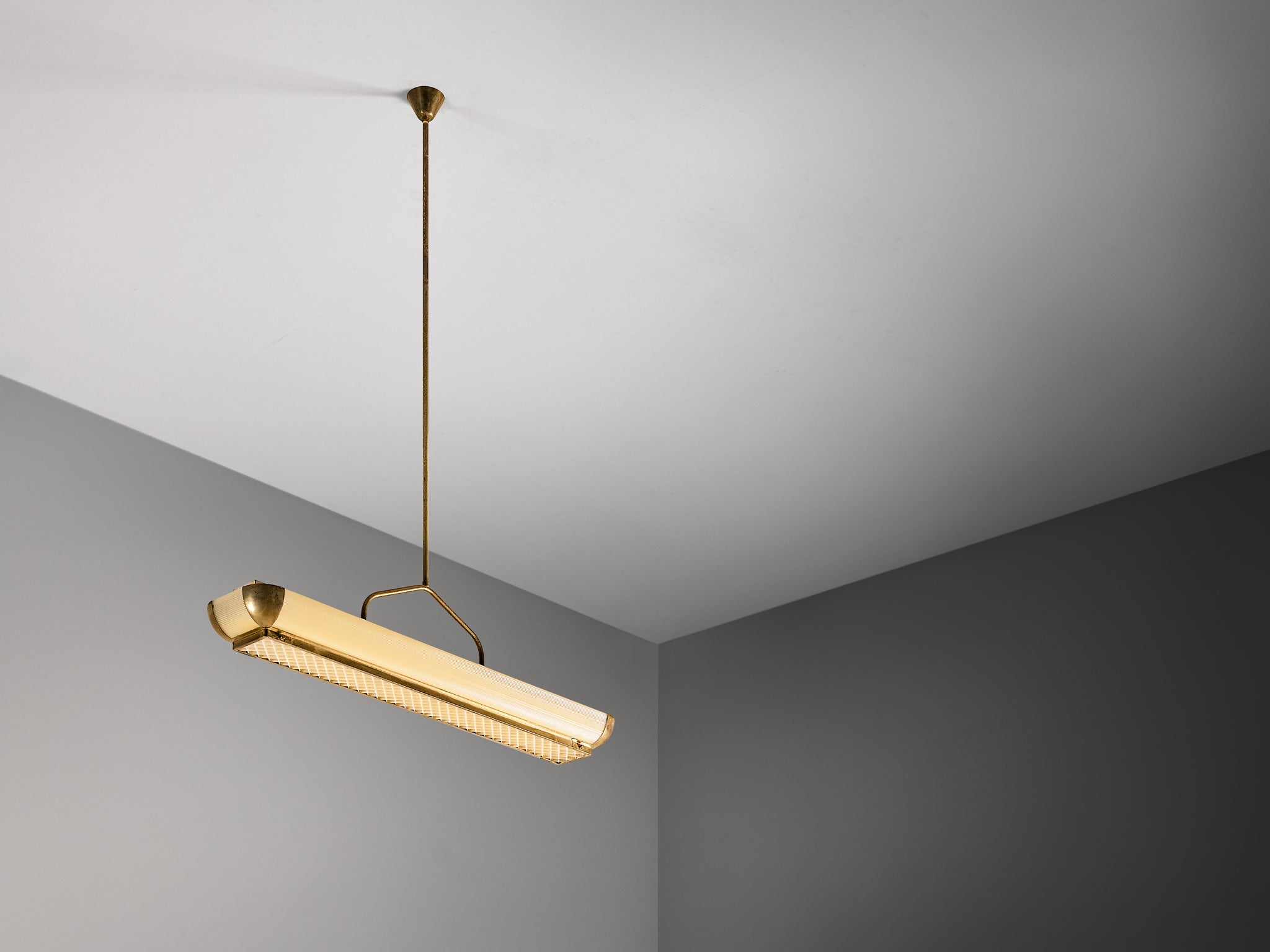 Italian Mid-Century Modern Large Pendant Light 135cm/53.15in. Lighting Morentz