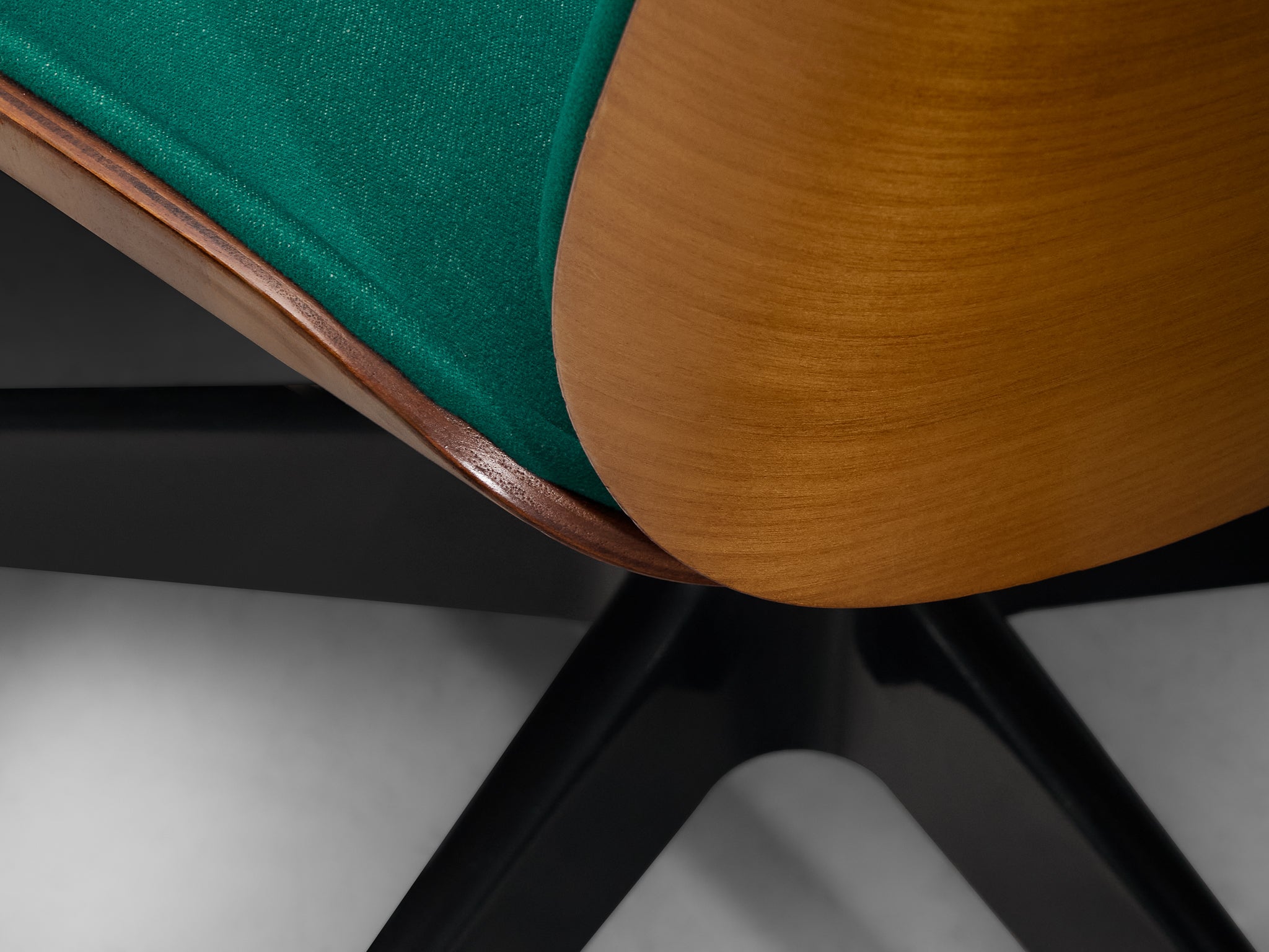 Ennio Fazioli for MIM Roma Pair of Swivel Desk Chairs in Walnut Seating Morentz