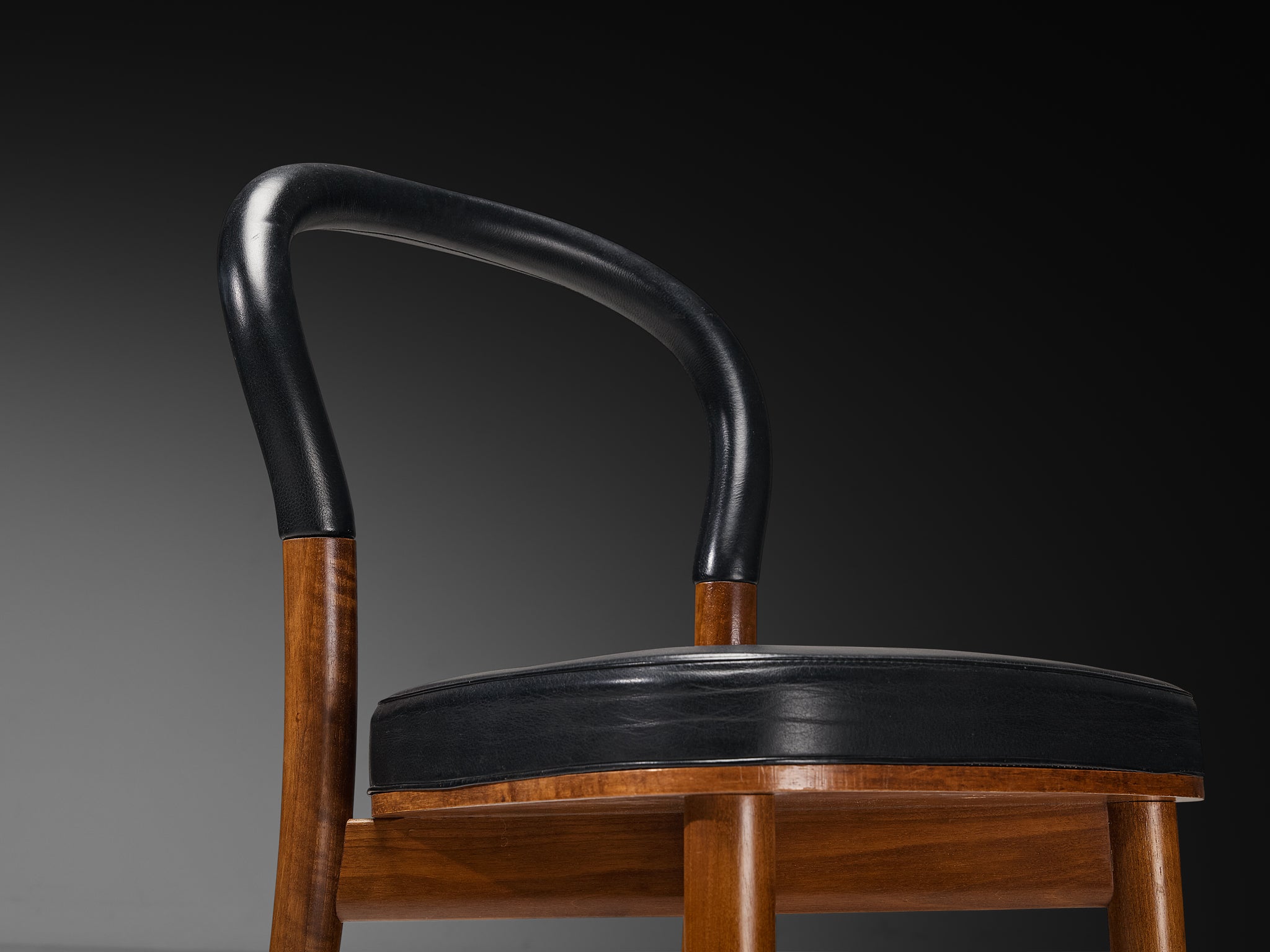 Erik Gunnar Asplund for Cassina Set of Eight 'Göteborg' Dining Chairs in Walnut Seating Morentz