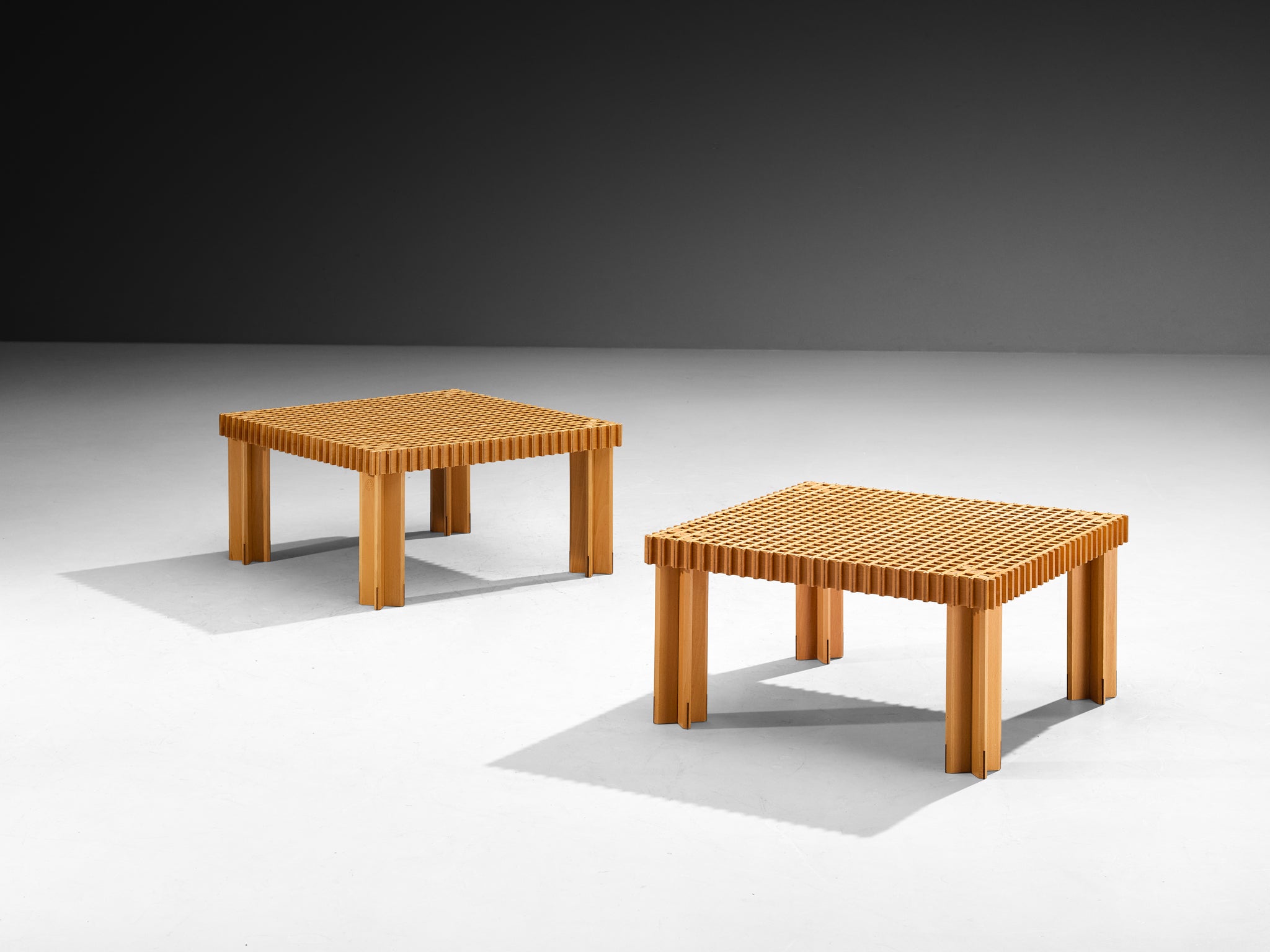 Early and Rare Gianfranco Frattini for Pierluigi Ghianda 'Kyoto' Coffee Tables Tables Morentz