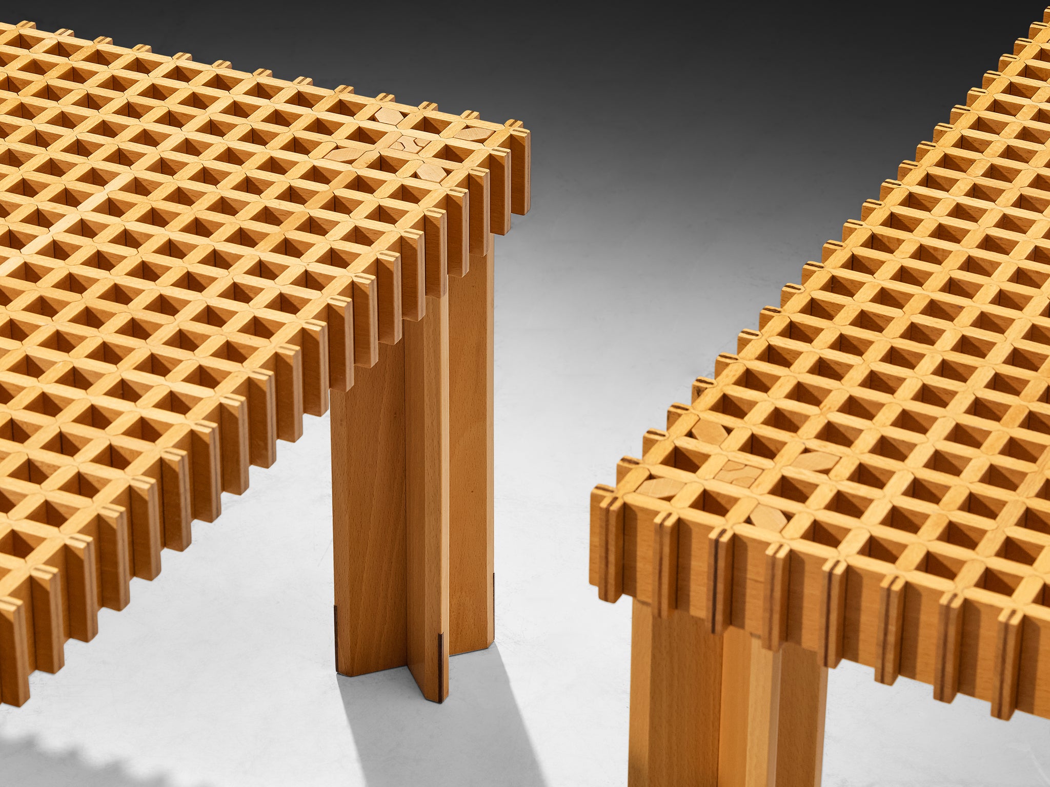 Early and Rare Gianfranco Frattini for Pierluigi Ghianda 'Kyoto' Coffee Tables Tables Morentz